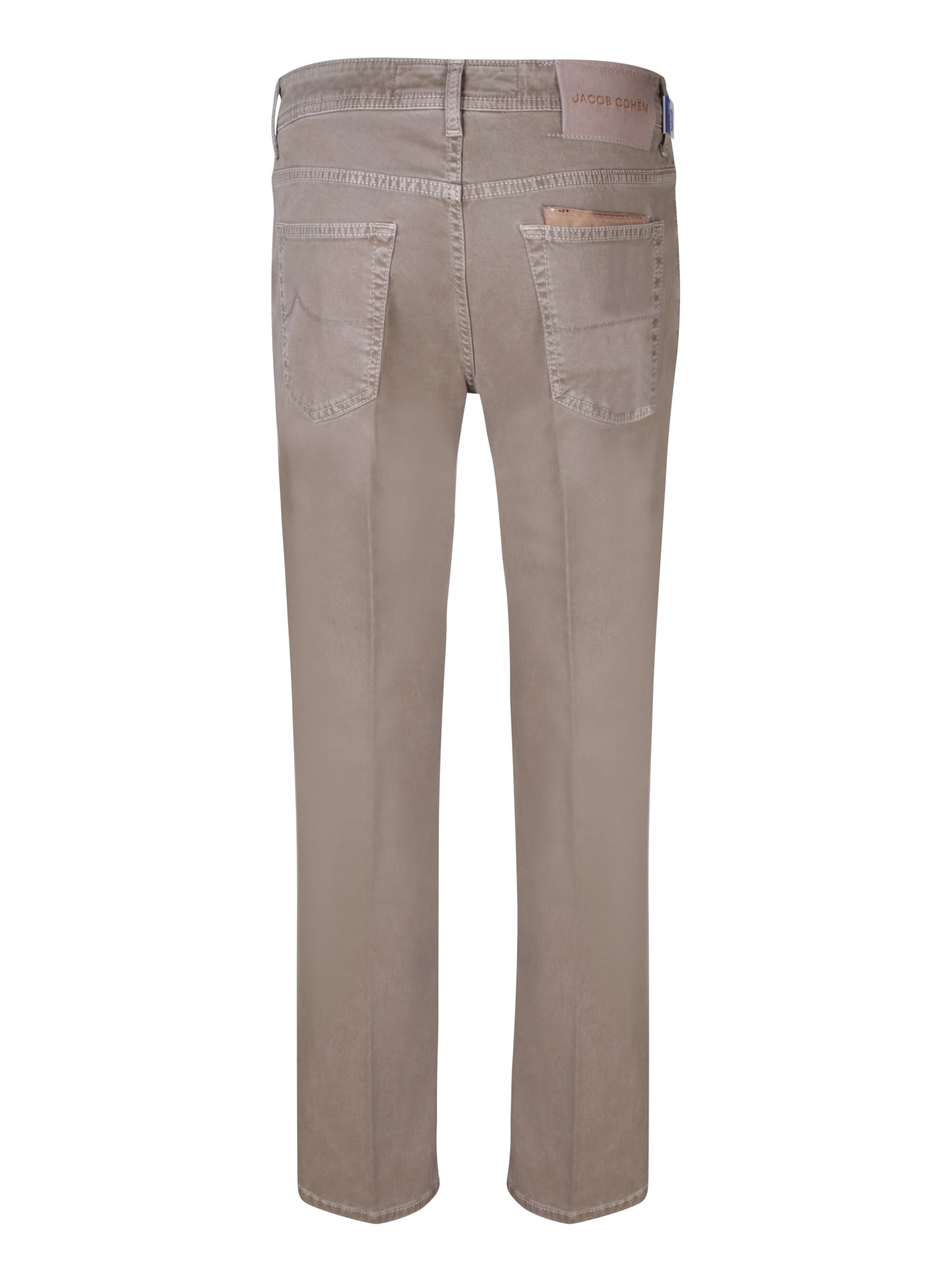 Shop Jacob Cohen Scott Gabardine Trousers In Taupe In Beige