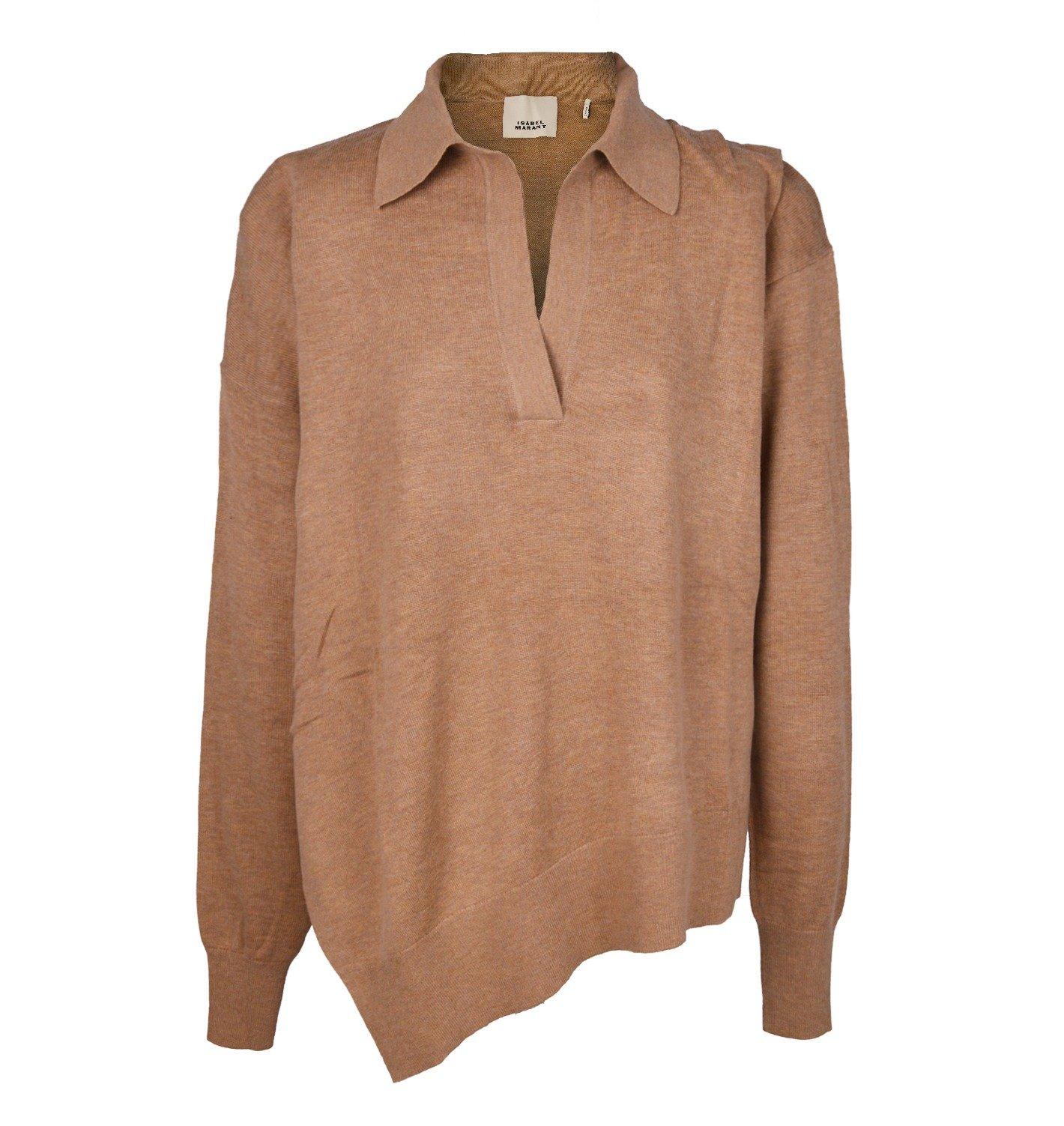 Isabel Marant Long-sleeved Knitted Jumper In Brown