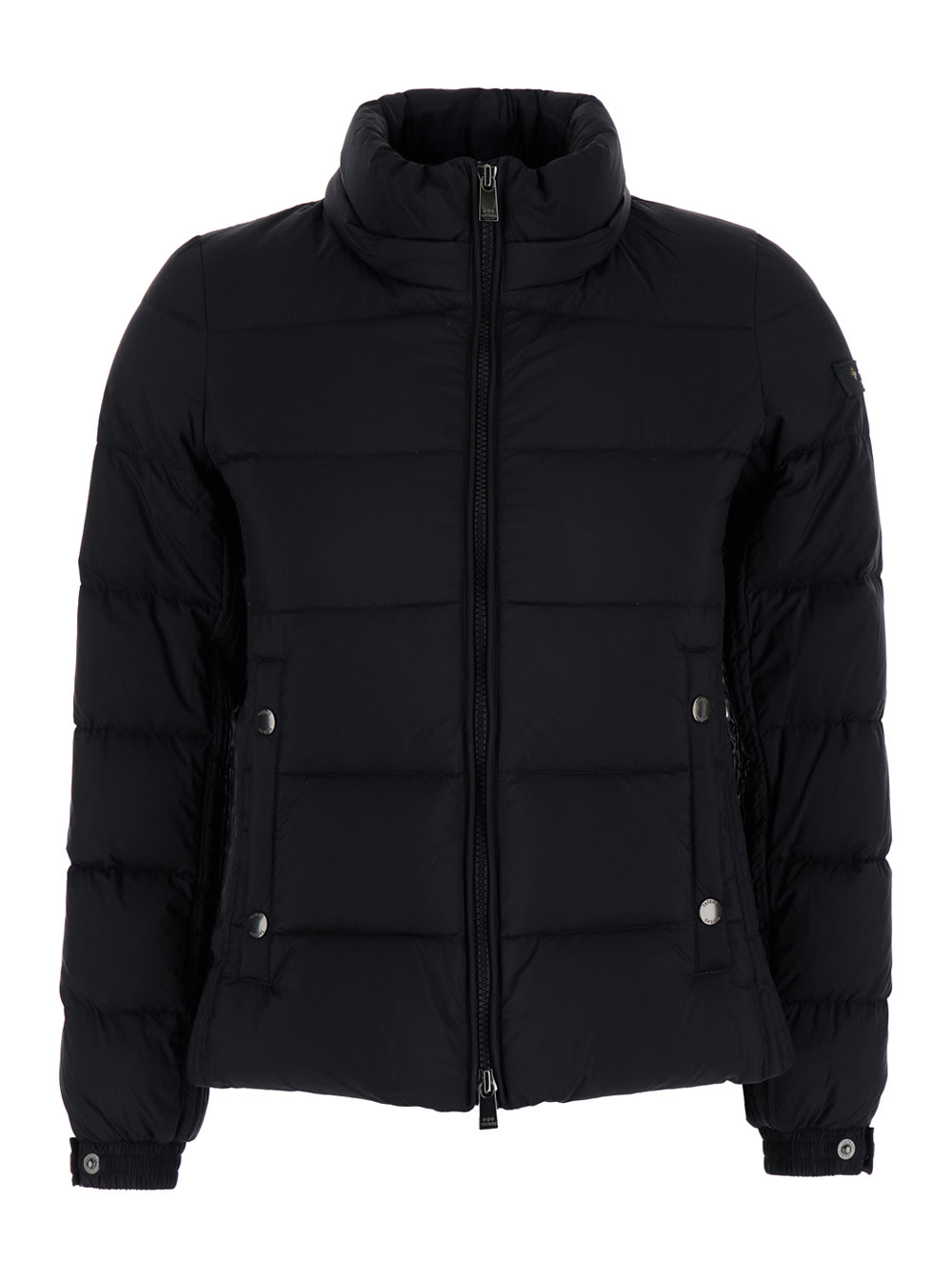 Shop Tatras Mirel Black Hooded Down Jacket With Logo In Nylon Woman