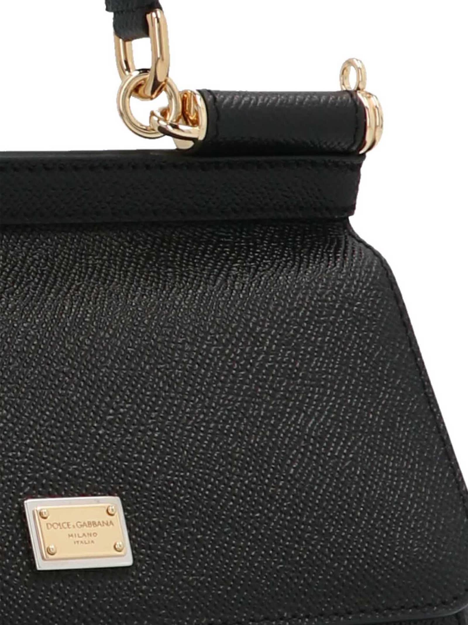 Shop Dolce & Gabbana Sicily Mini Handbag In Black
