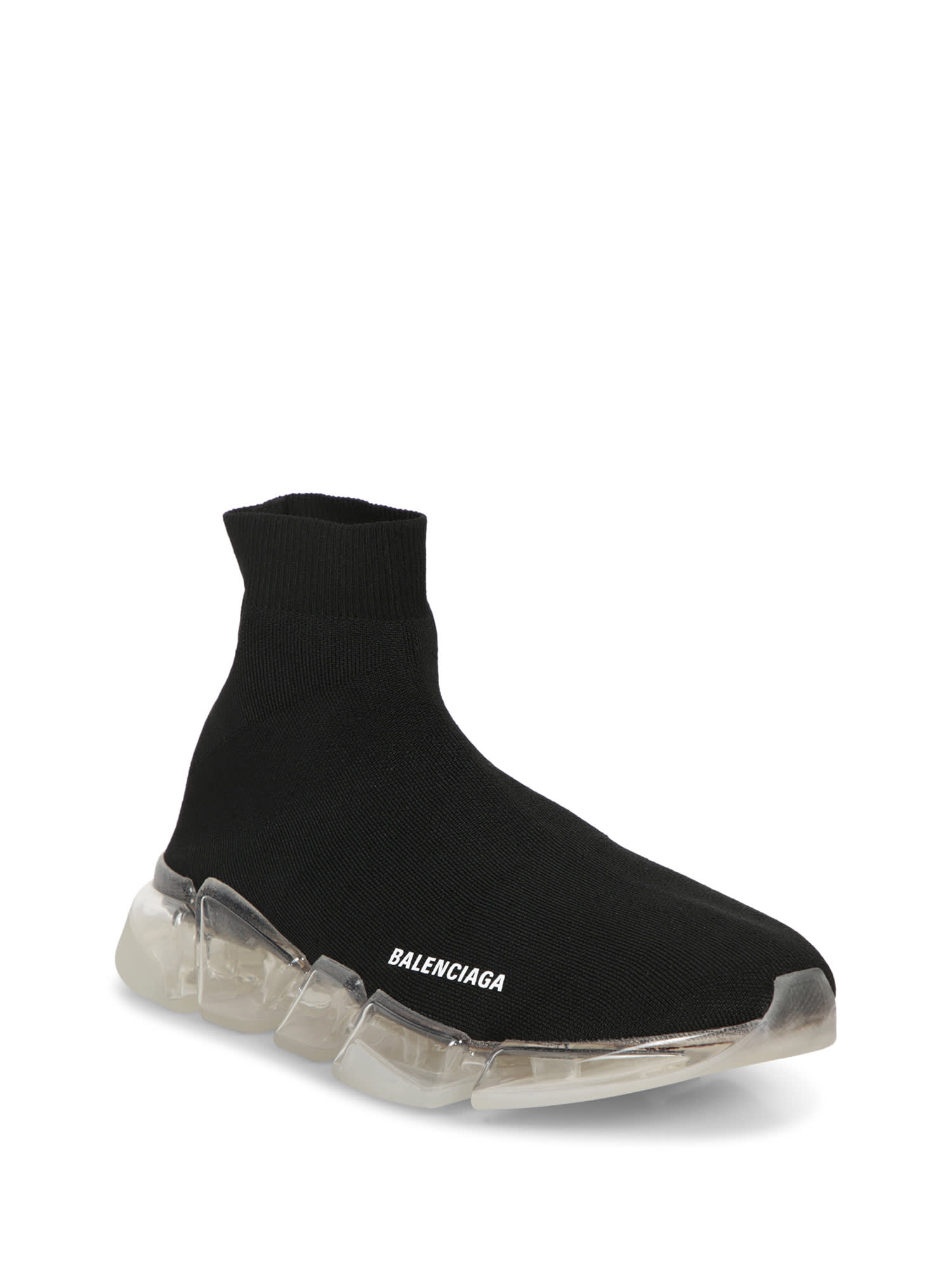 Shop Balenciaga Speed 2.0 Stencil Black Sneakers