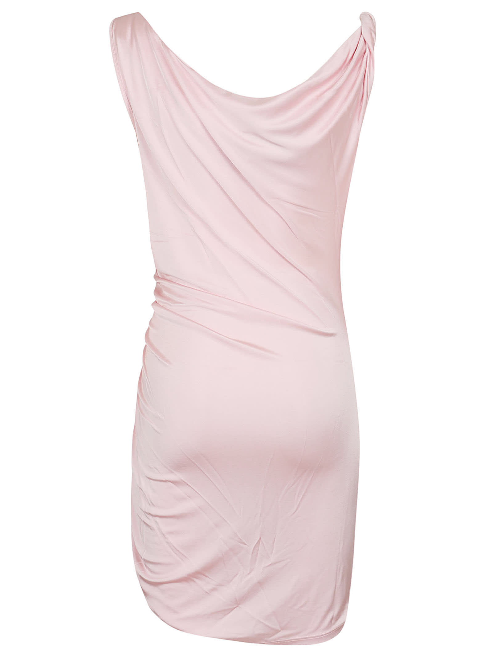 Shop The Andamane Providence - Detailed Shoulder Mini Dress In Rosa