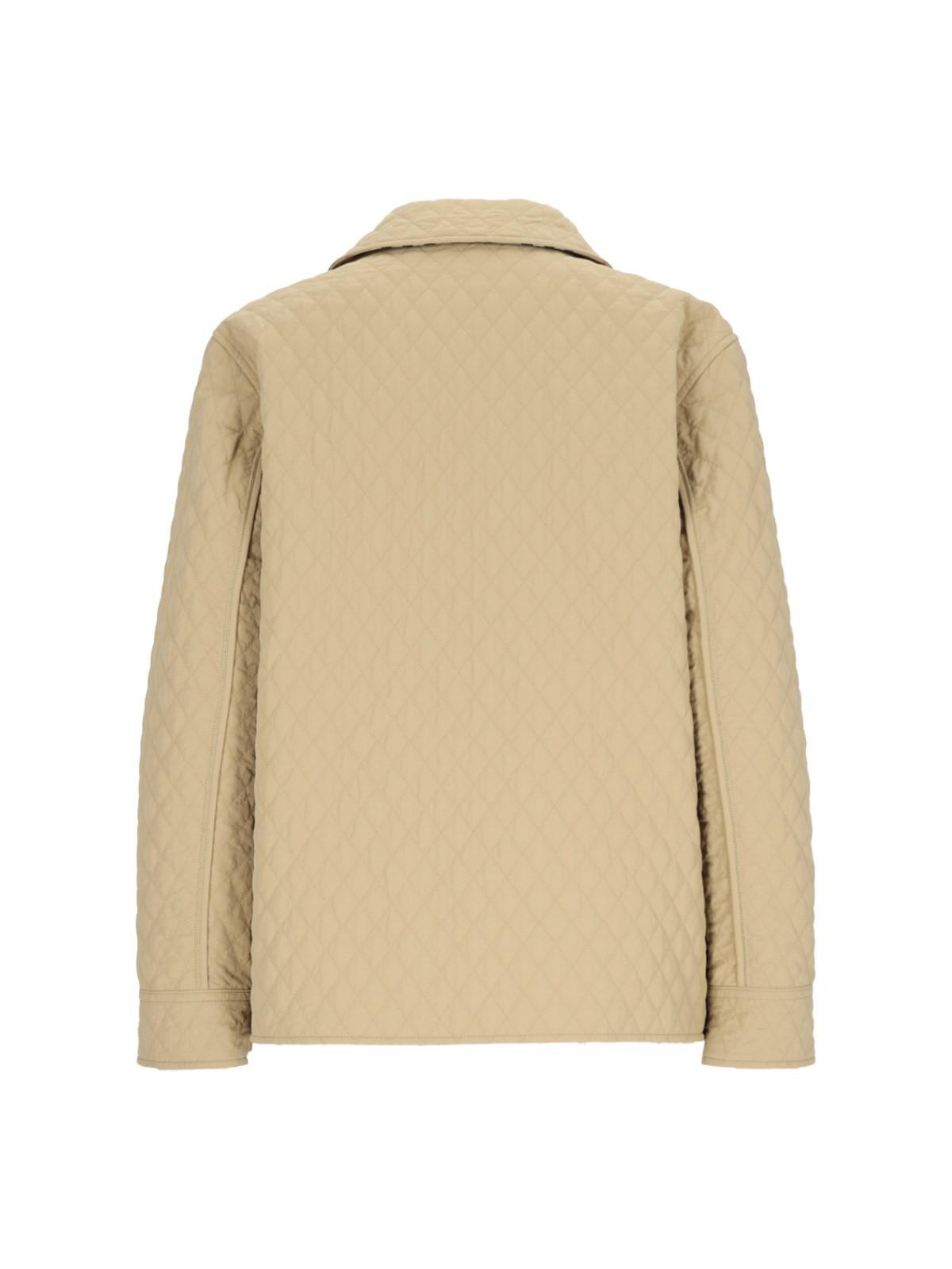 Shop Burberry Reversible Single-breasted Jacket In Flax