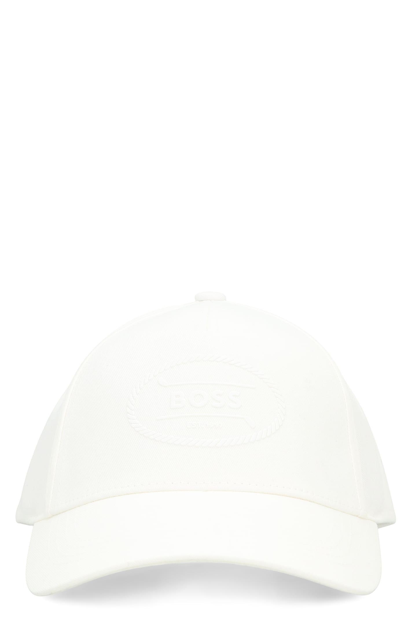 Hugo Boss Logo Embroidered Cap Curved Brim In White