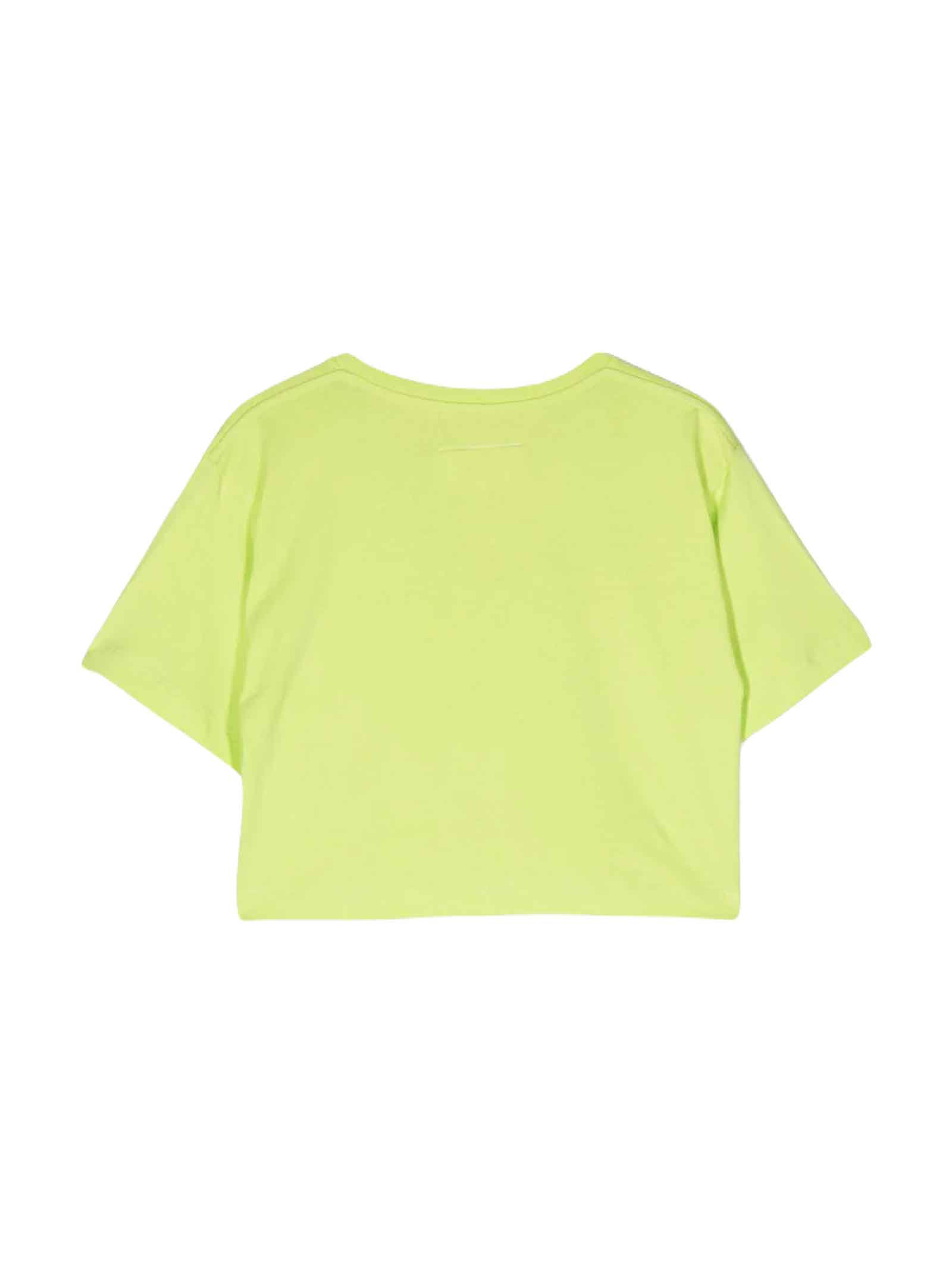 Shop Mm6 Maison Margiela Green T-shirt Unisex In Verde