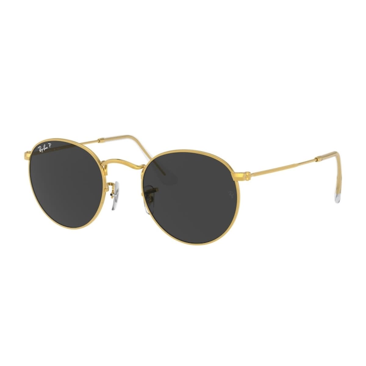 Shop Ray Ban Round Metal Rb3447 Polarizzato Sunglasses In Oro