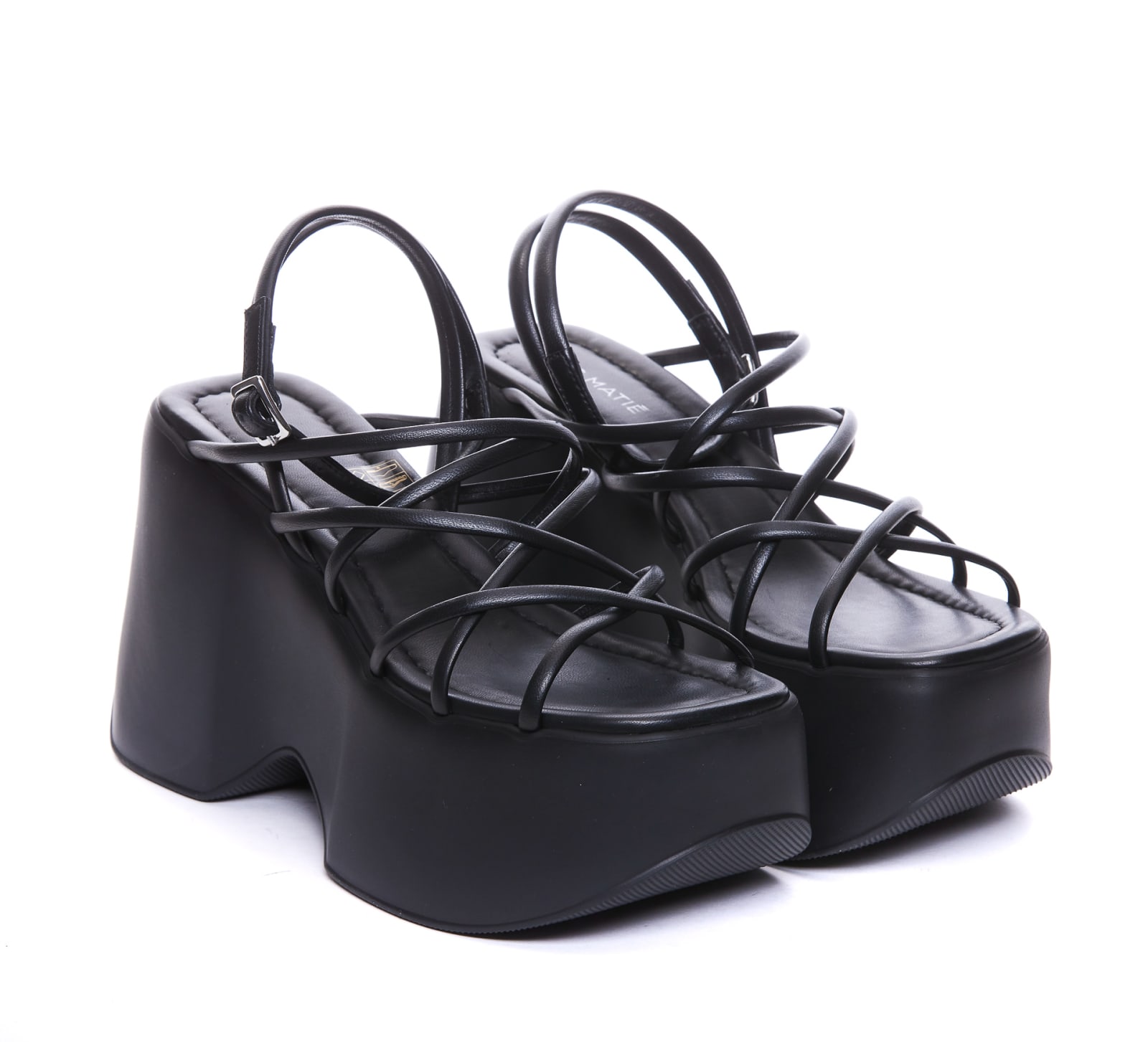 Shop Paloma Barceló Basima Platform Sandals In Black