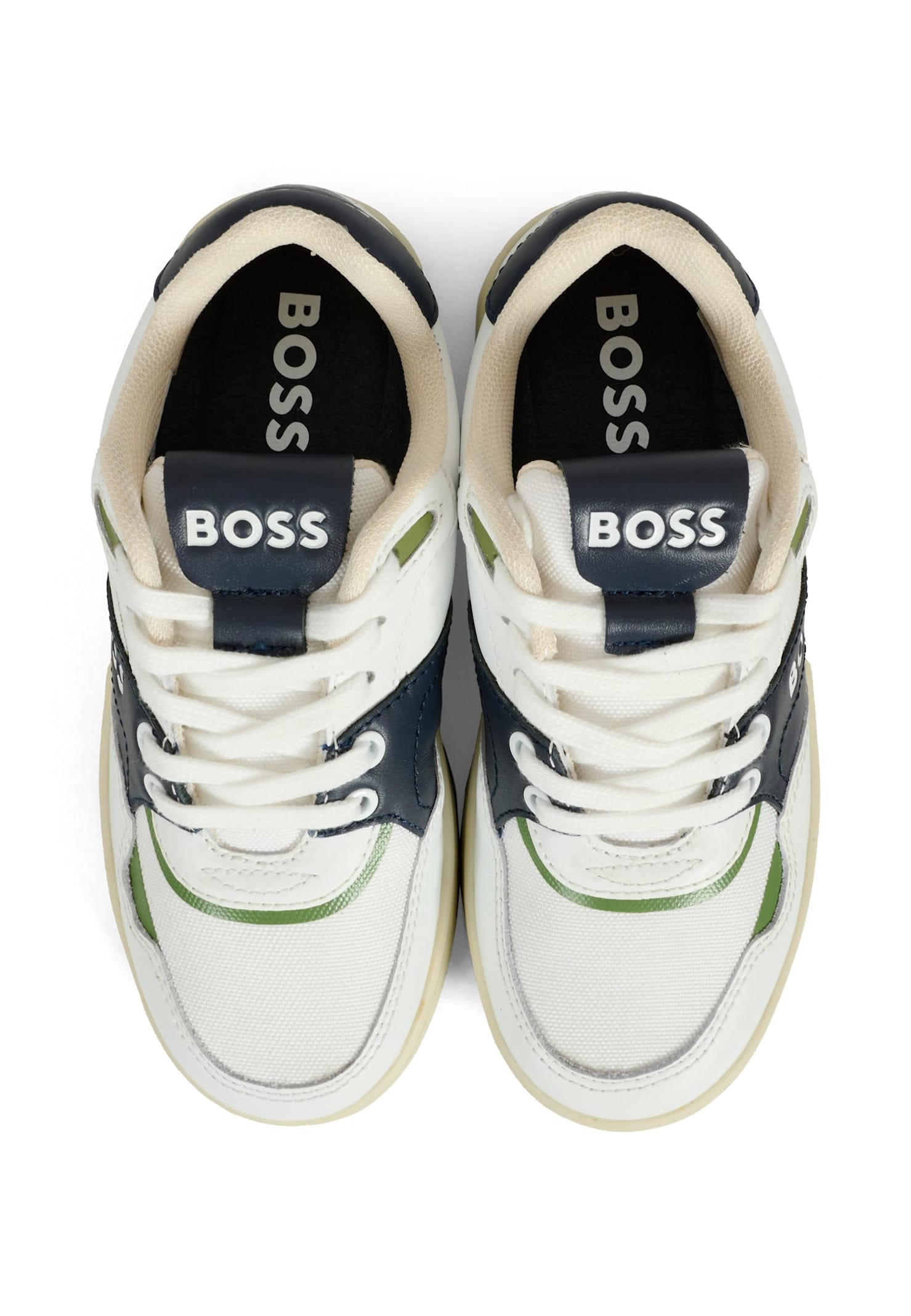 Hugo Boss White Sneakers For Boy With Logo In White