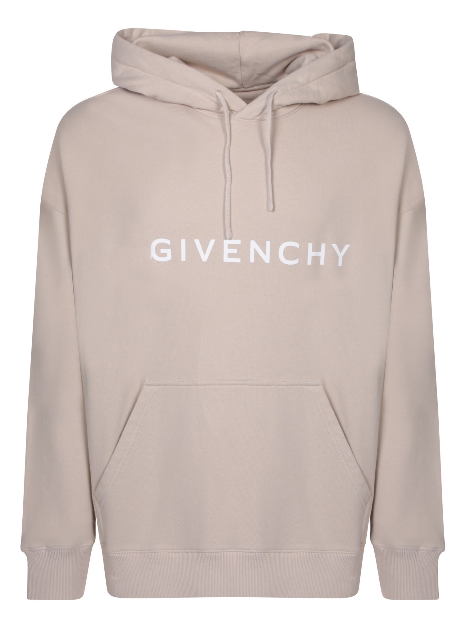 Shop Givenchy Archetype Taupe Hoodie In Beige