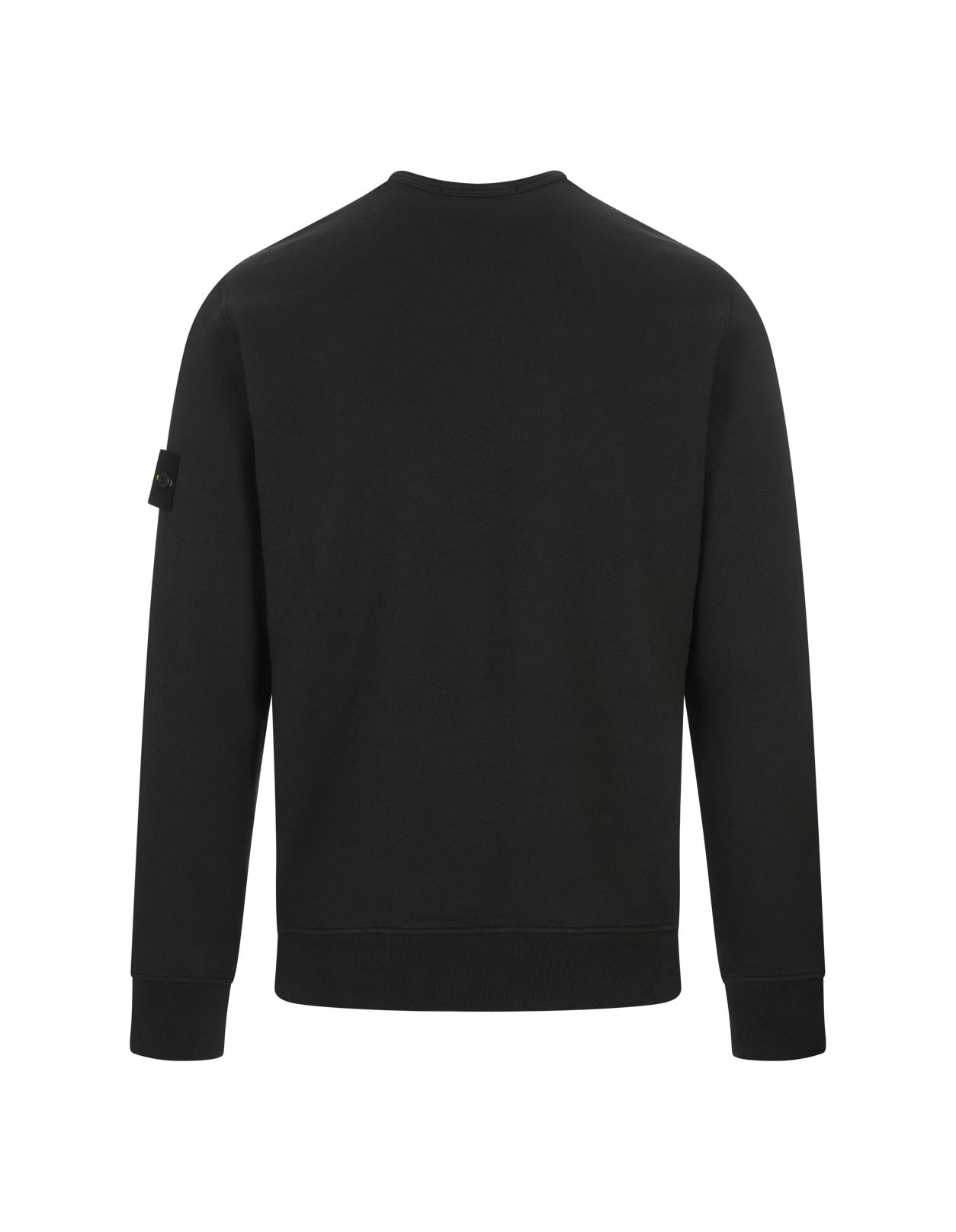 Shop Stone Island Crew-neck Sweatshirt In Lead Grey Gauzed Cotton