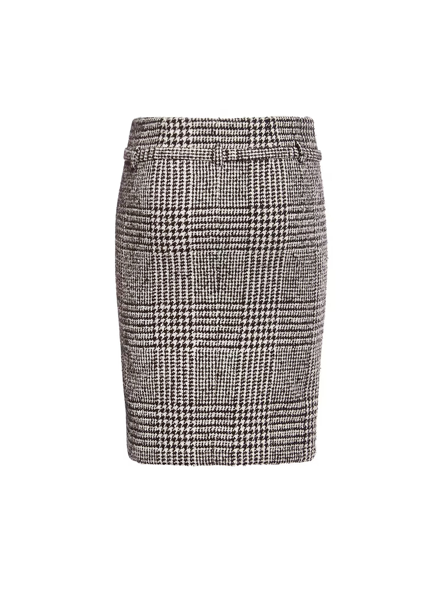 Tom Ford Virgin Wool Skirt With Prince Of Wales Motif In Black