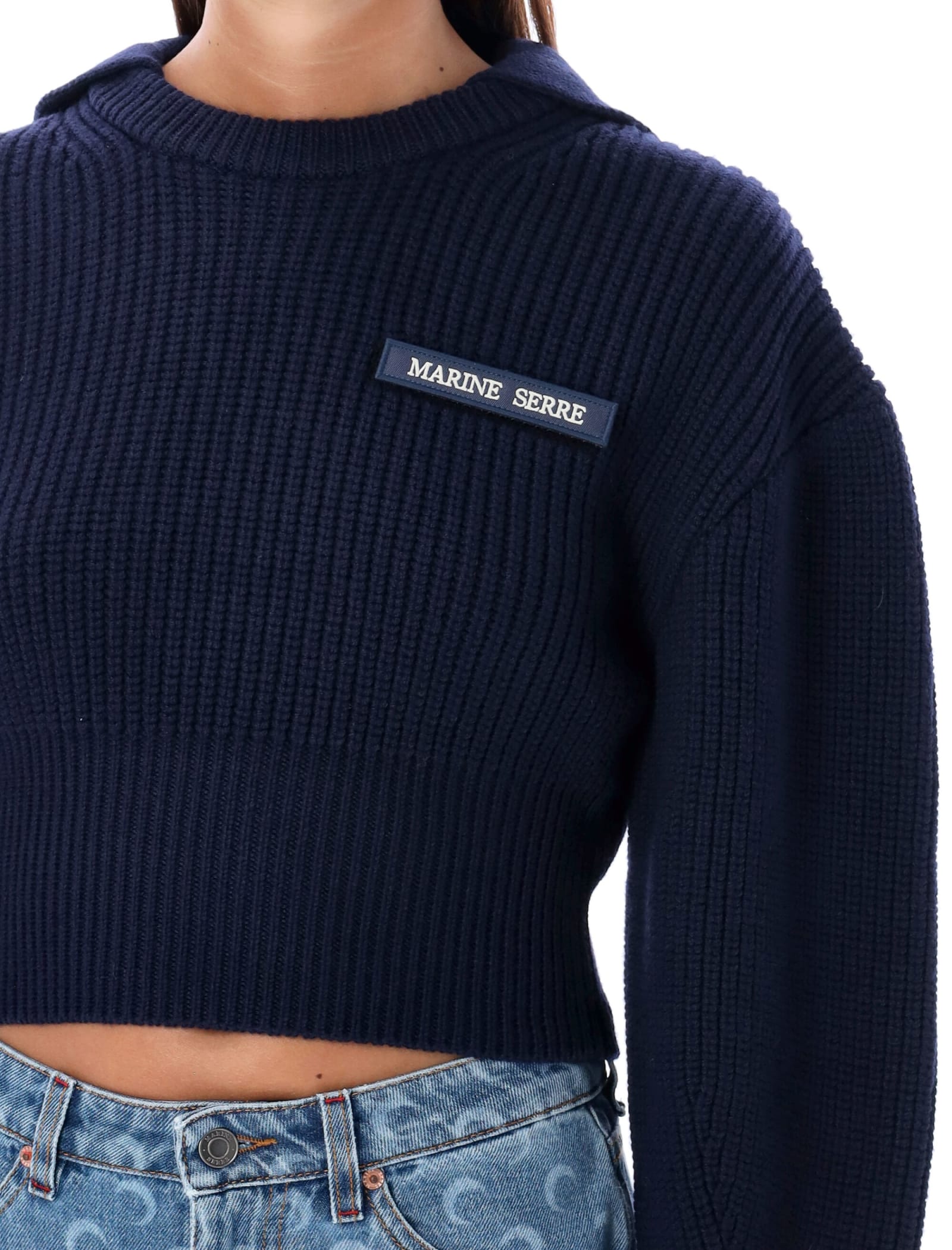 Shop Marine Serre Sailor Sweater In Navy