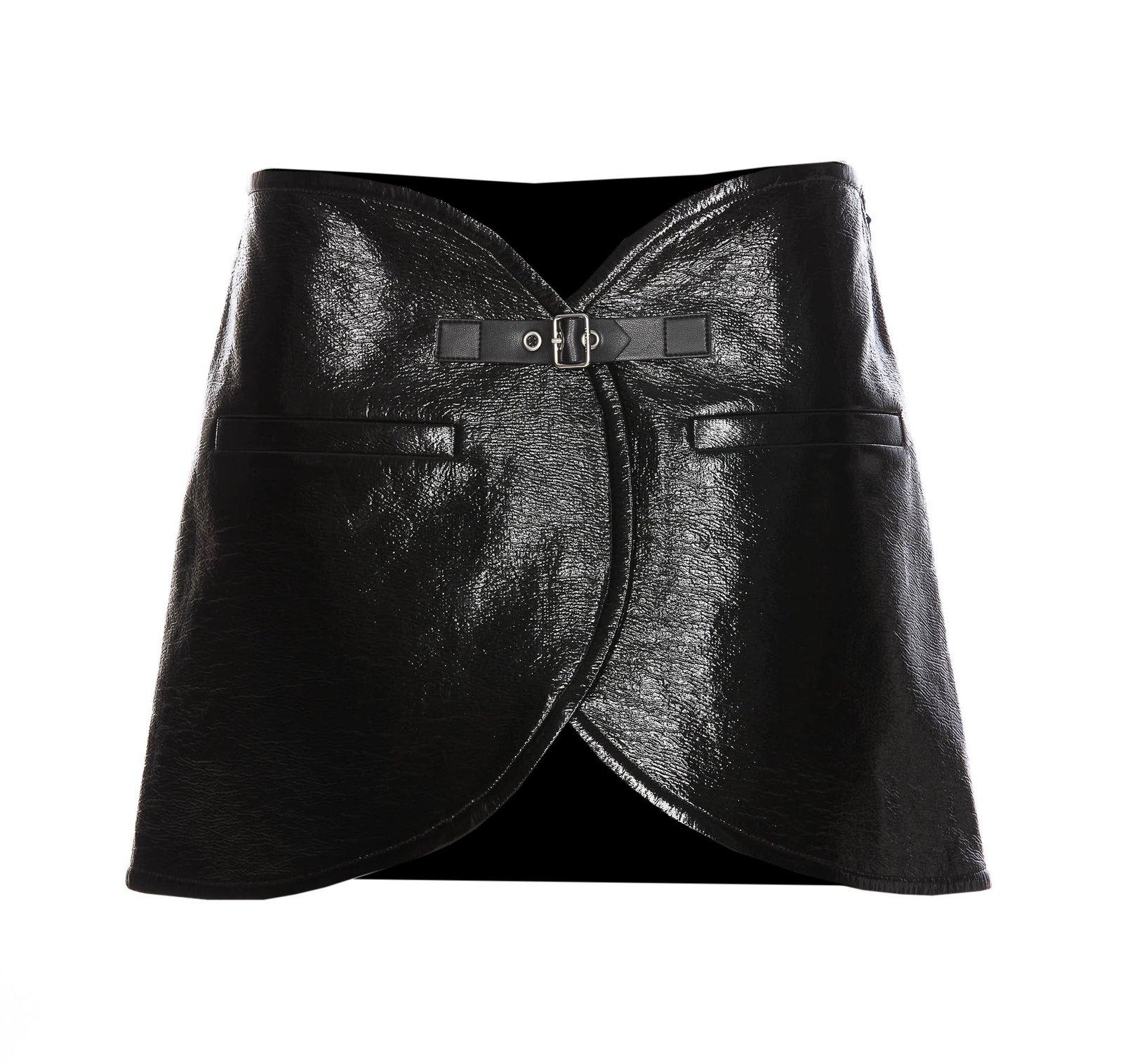 Courrèges Ellipse Vinyl Mini Skirt