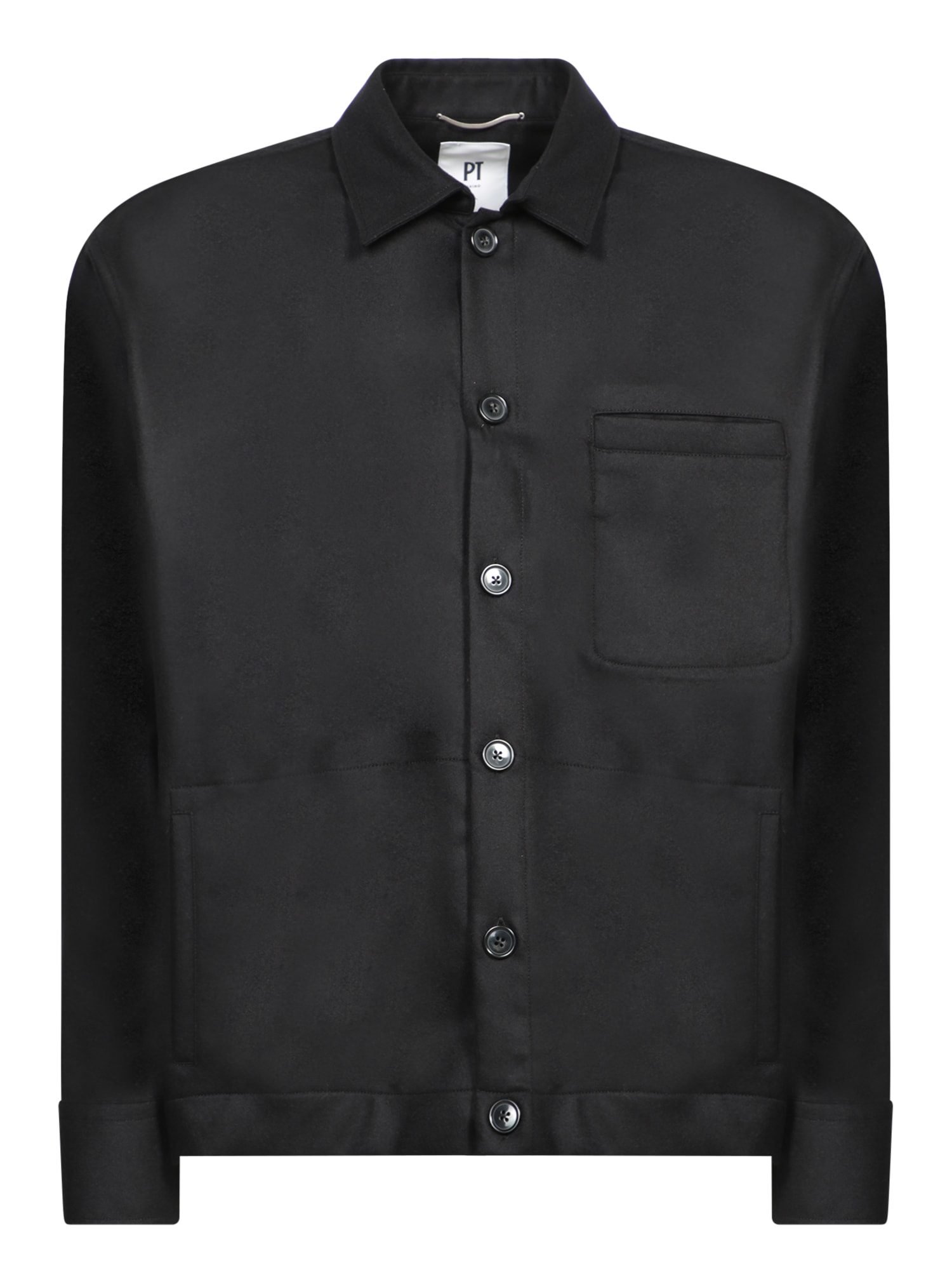 Black Wool-cashmere Overshirt