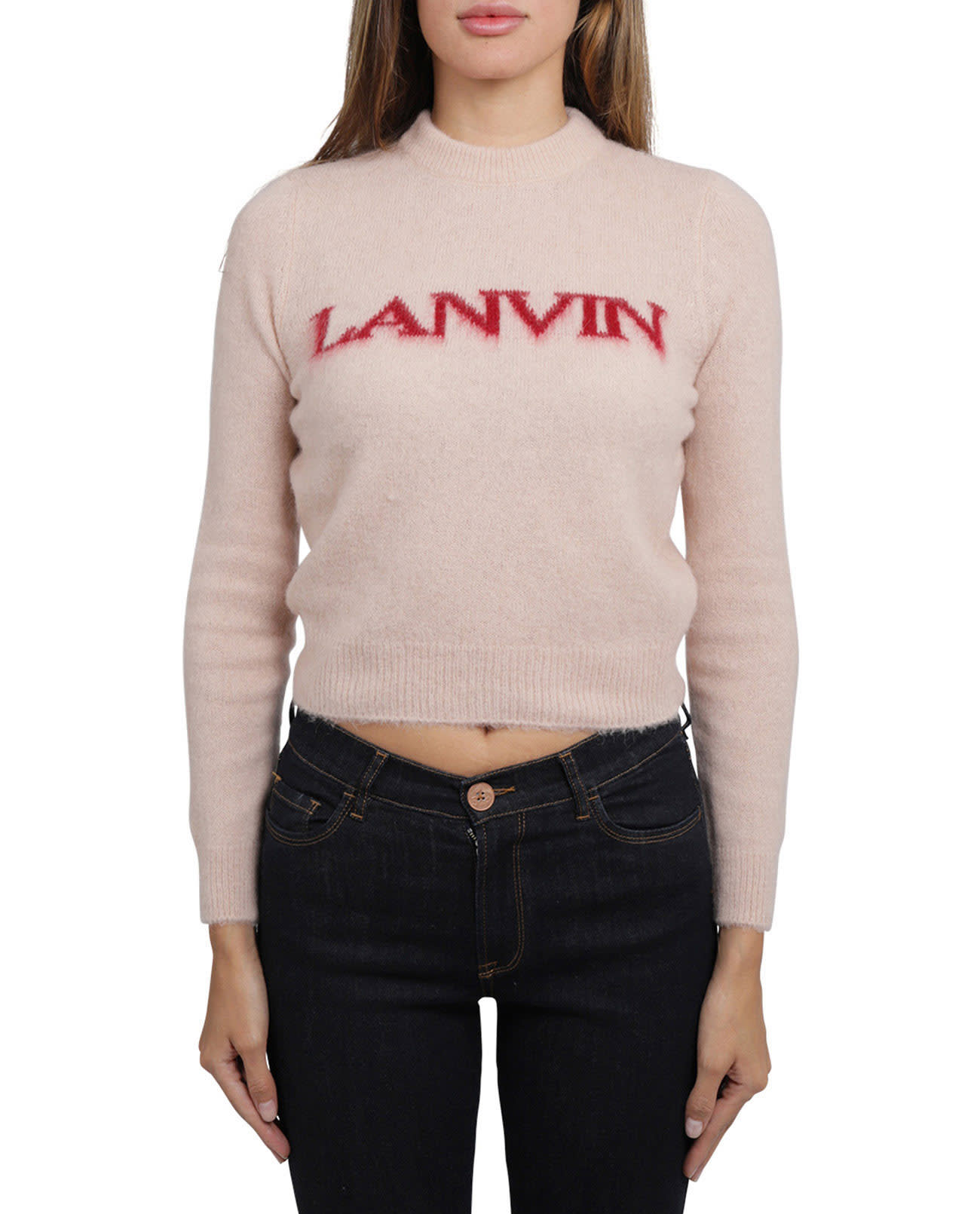 Lanvin Pink Logo Sweater