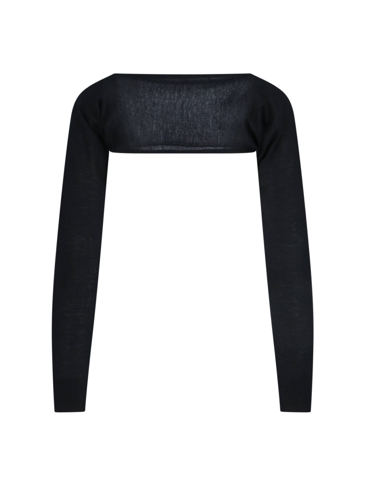 Alaïa Fitted Cashmere Cover-up With Round Neckline In Black