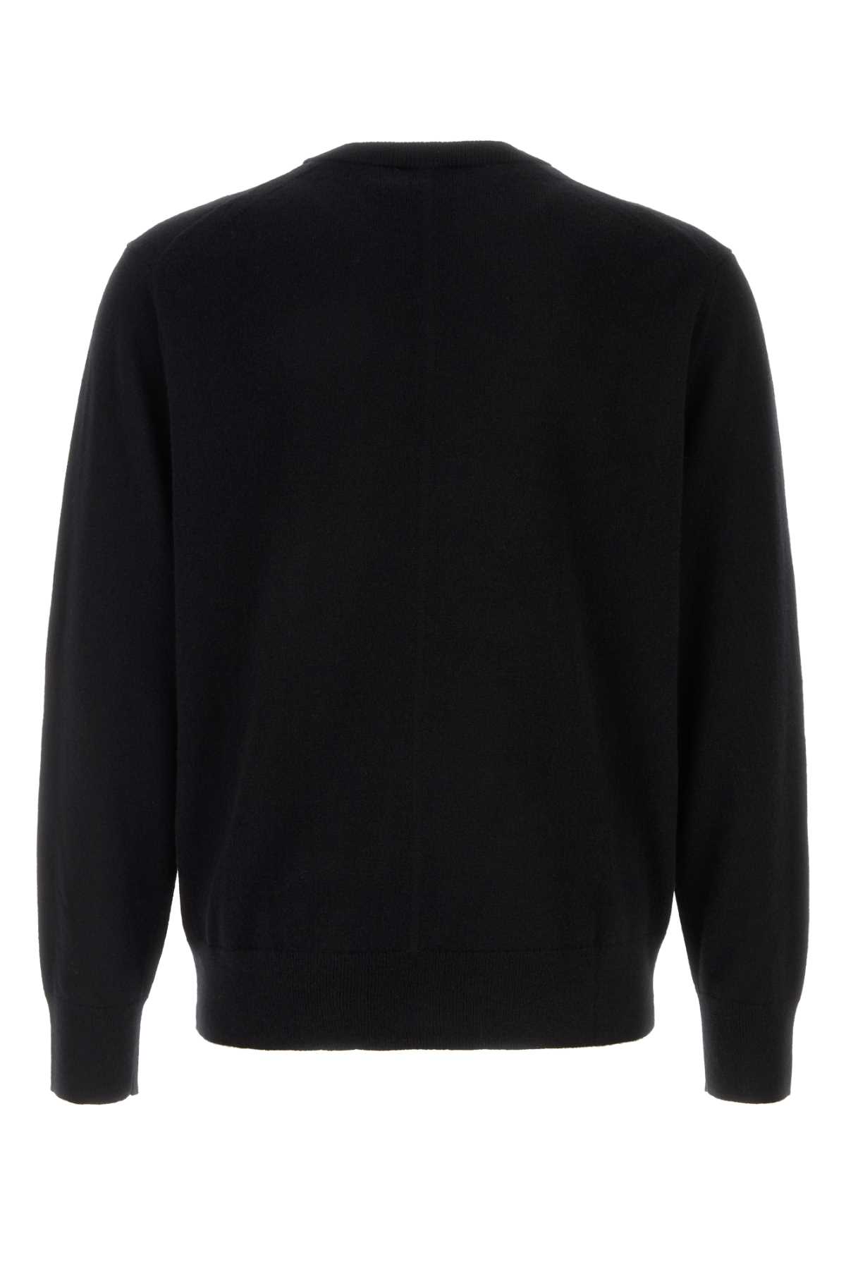 Calvin Klein Black Cashmere Blend Sweater In Black