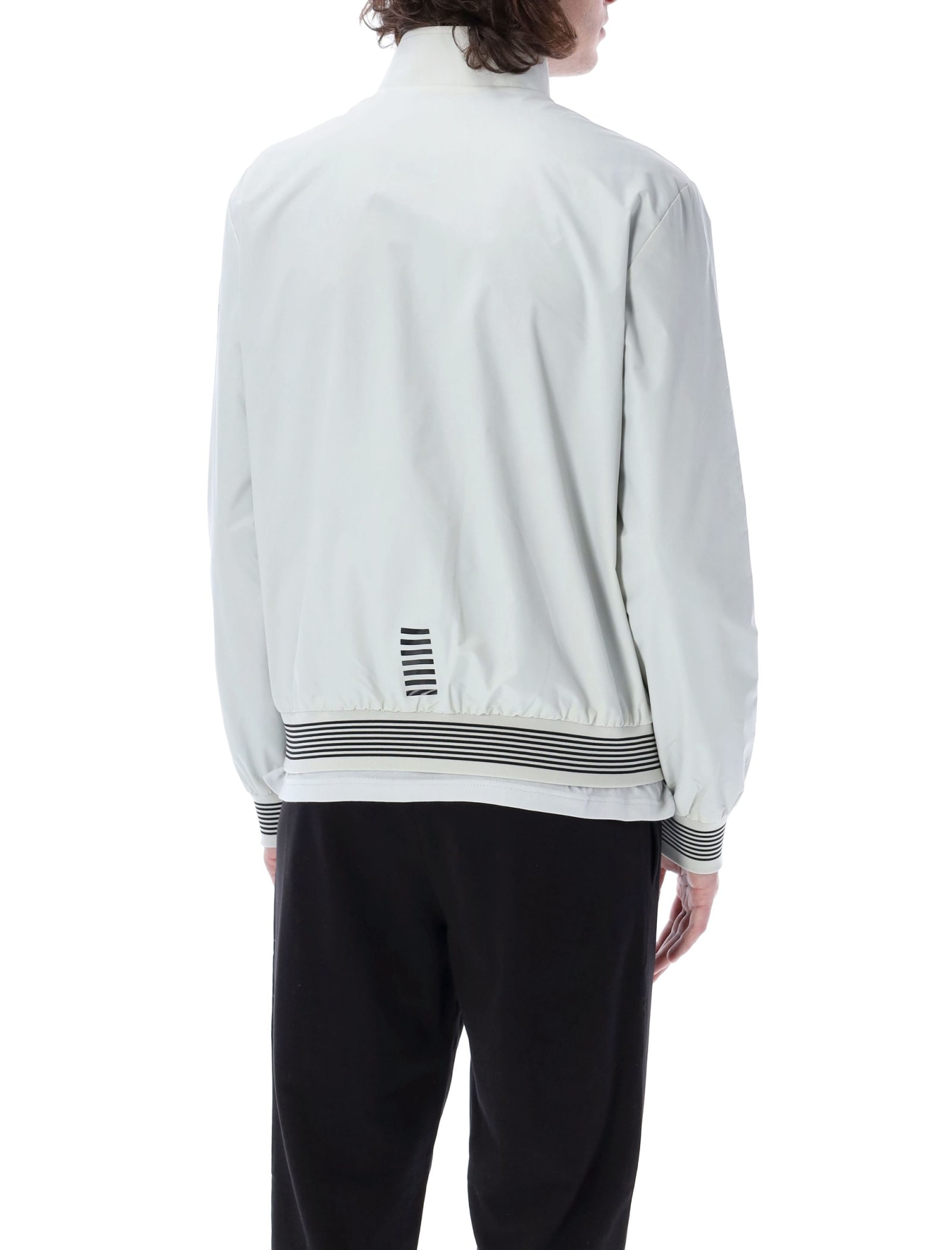 Ea7 Core Identity Bomber Jacket In Oyster Mushroom