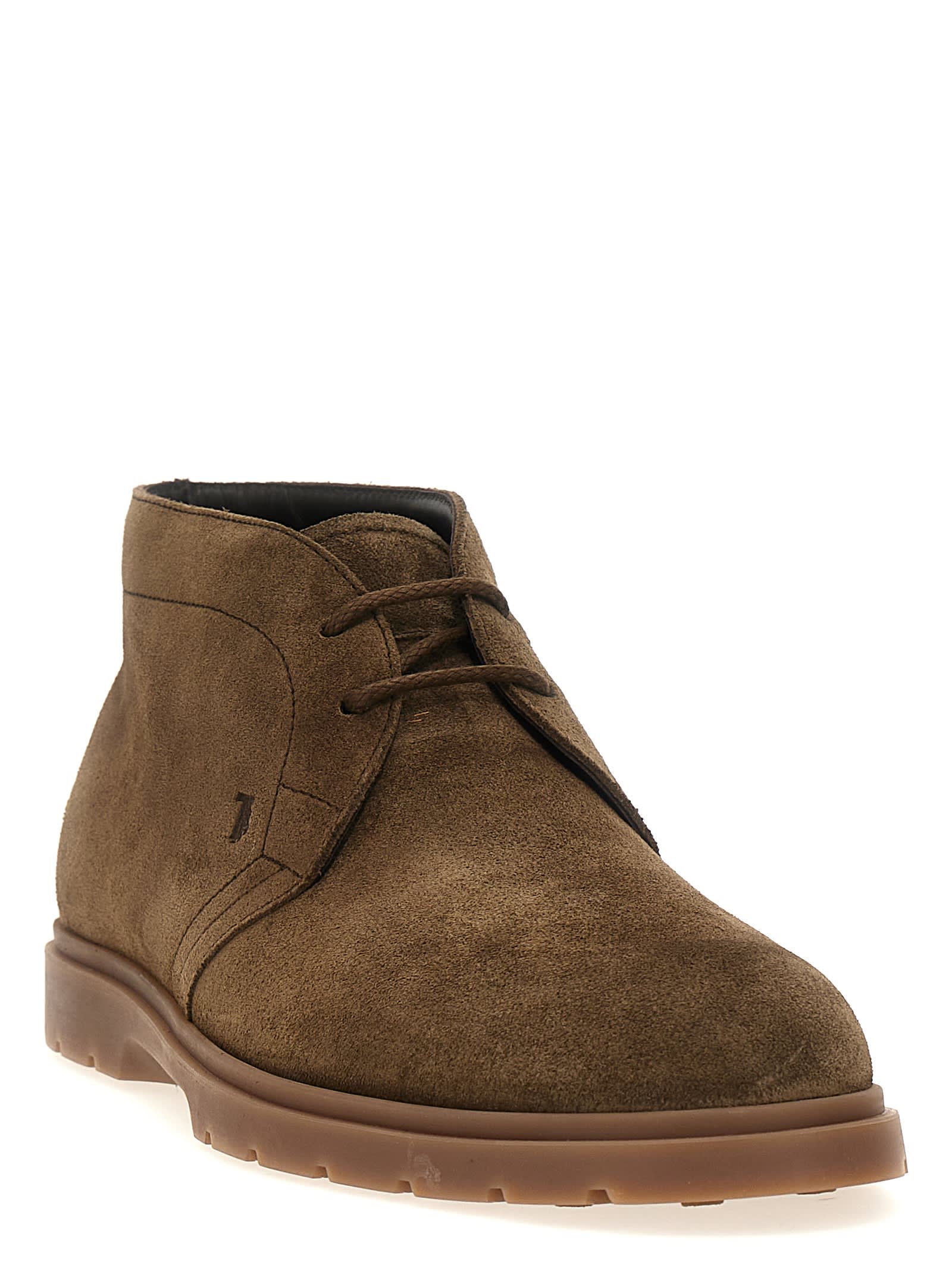 Tod's Dark Brown Ibrido Estivo Ankle Boots In Brown