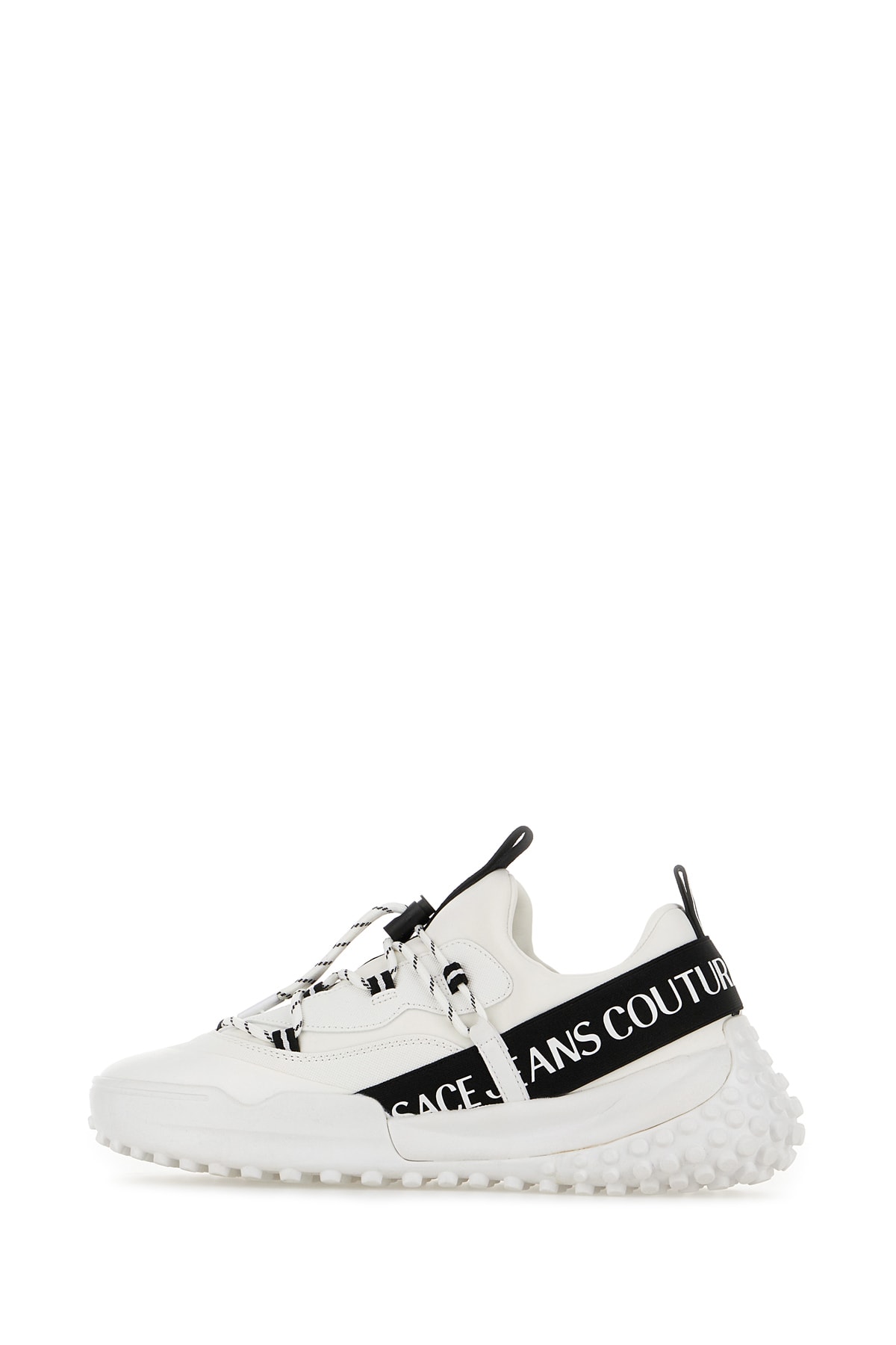 Versace Jeans Couture Two-tone Fabric Sneakers In White