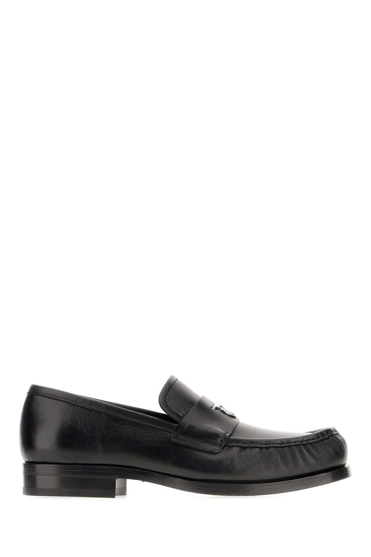 Ferragamo Black Leather Loafers