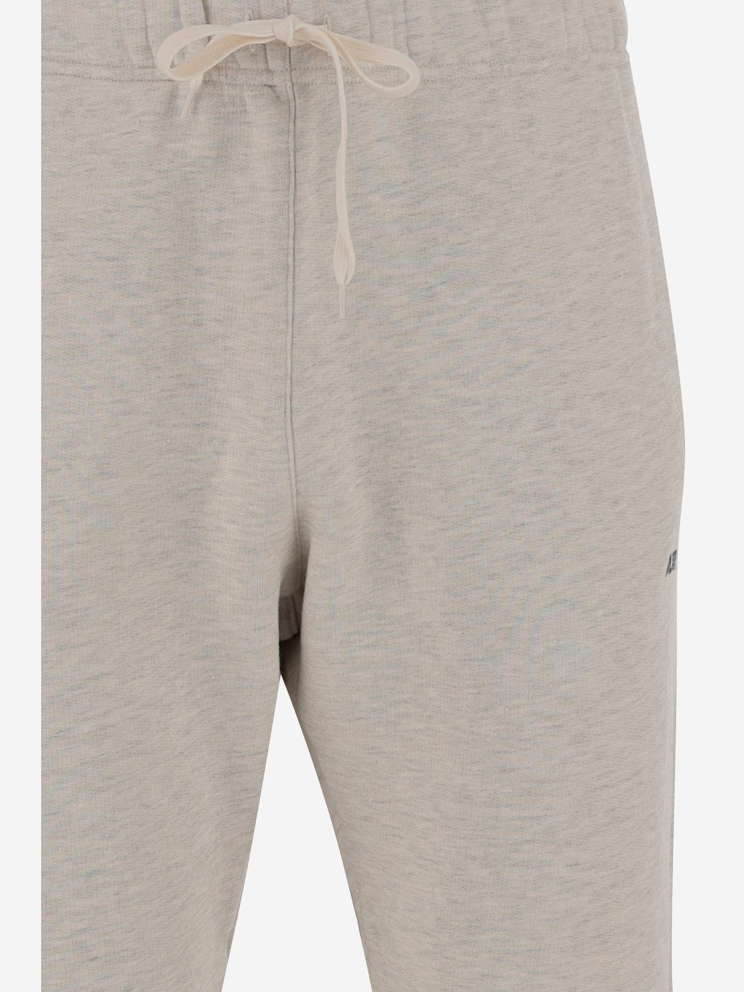 Shop Autry Pants In Beige Cotton In Grey