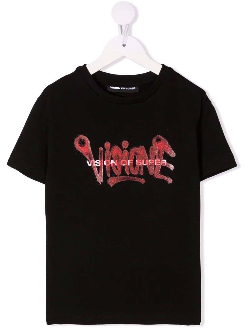 Vision of Super Unisex Kid Black And Red visione T-shirt