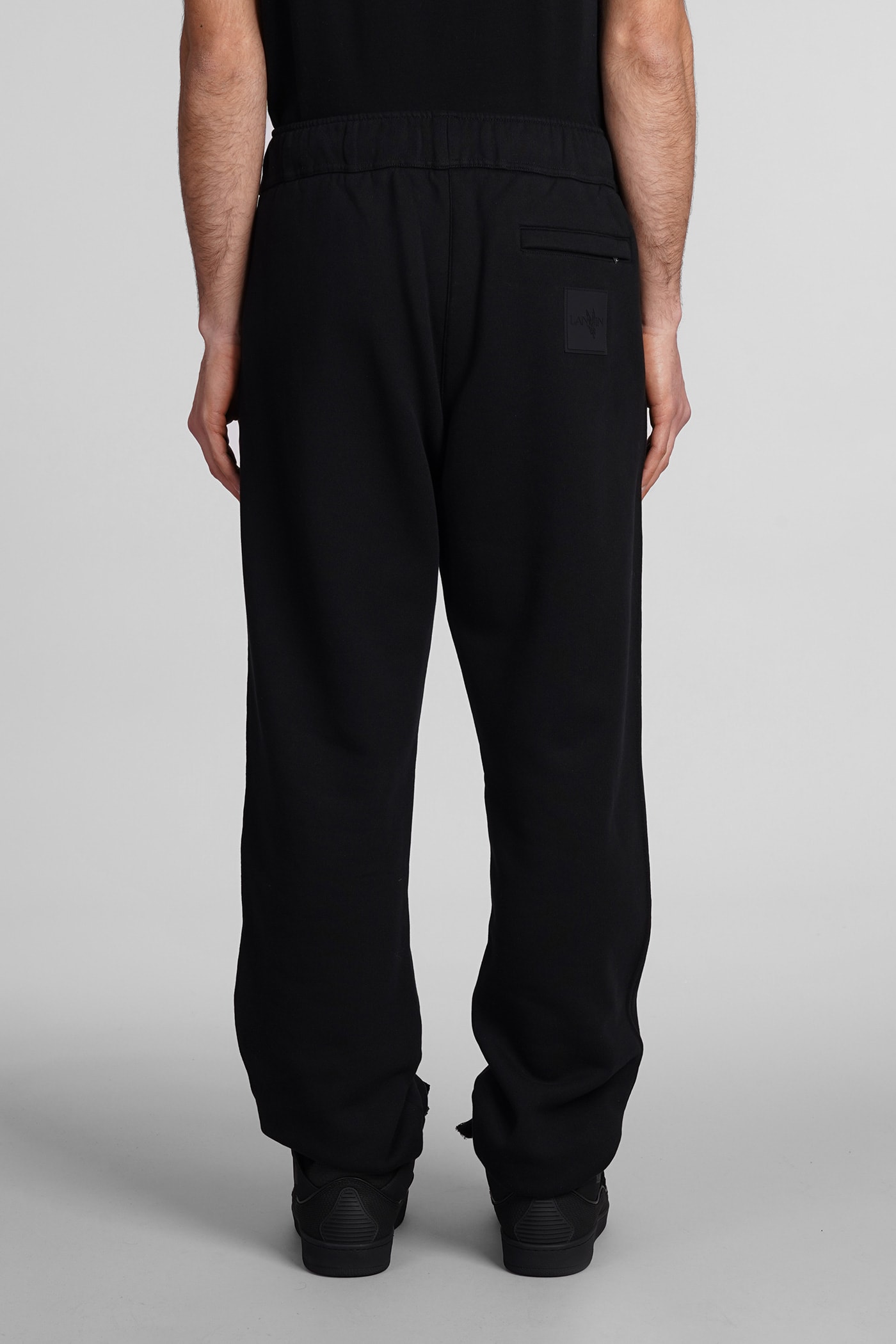 Shop Lanvin Pants In Black Cotton