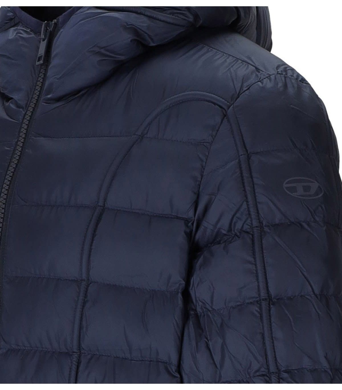 Shop Diesel W-scottys Zip-up Padded Jacket In Blu
