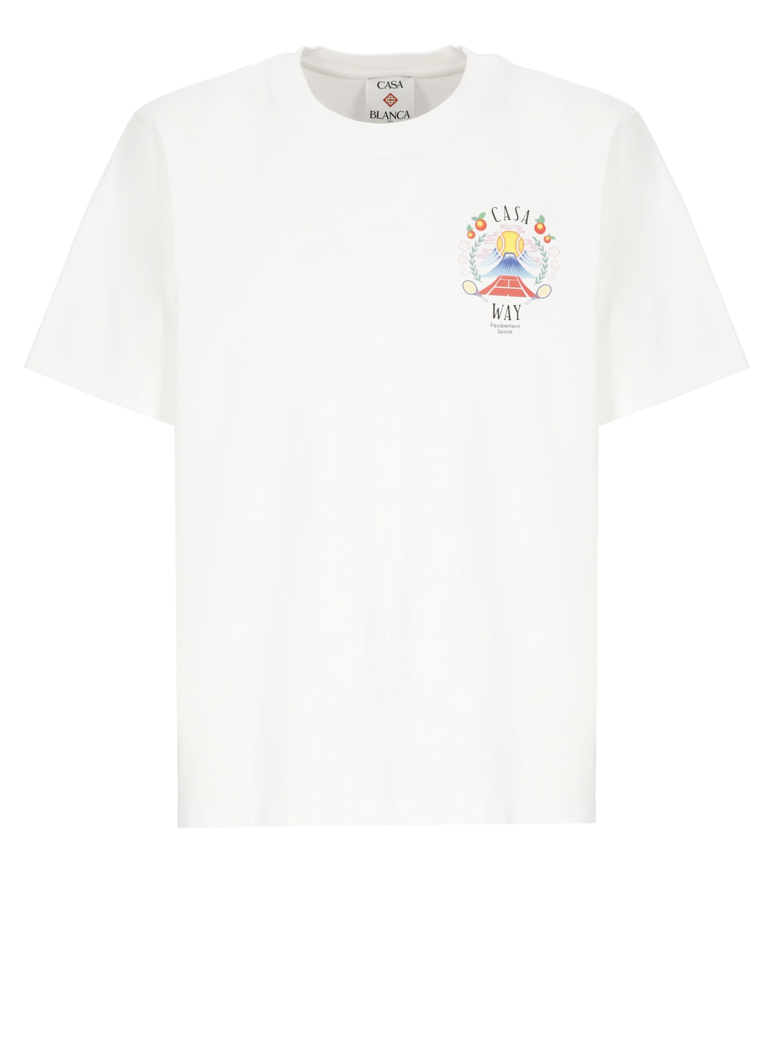 Casablanca Casa Way Mountain Printed T-shirt In White