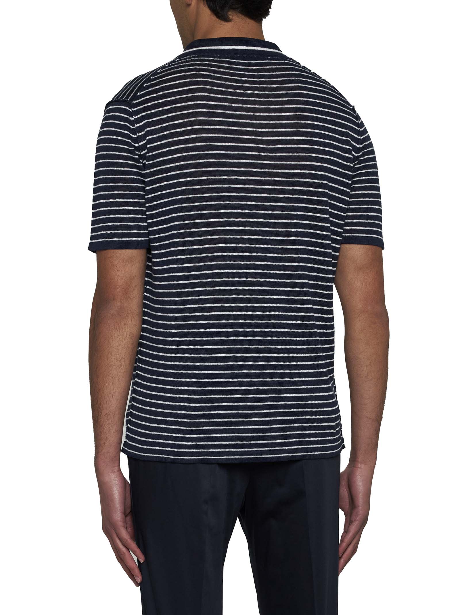 Shop Roberto Collina Polo Shirt In Navy Bco