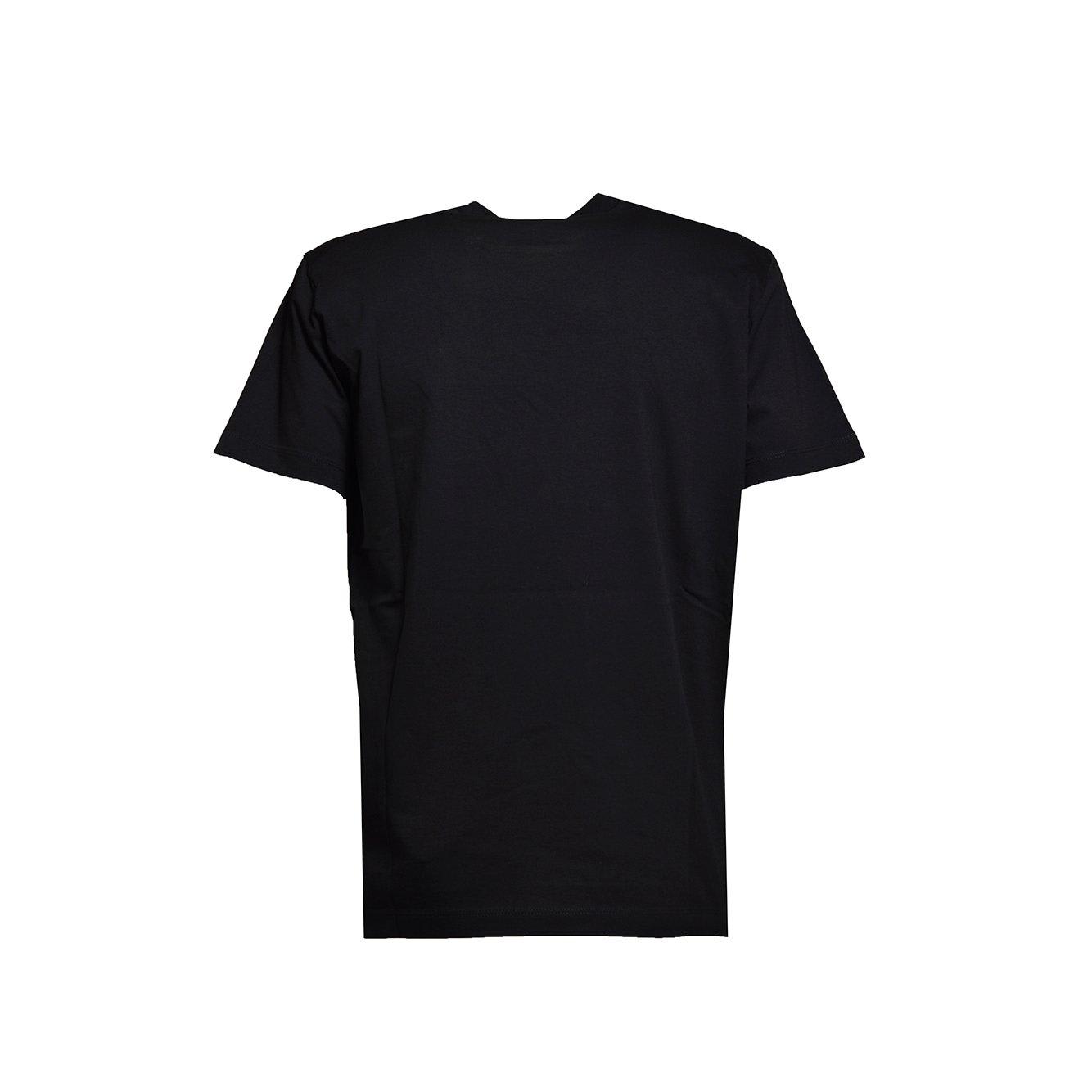 Dsquared2 D2 Logo Patch Crewneck T-shirt In Nero