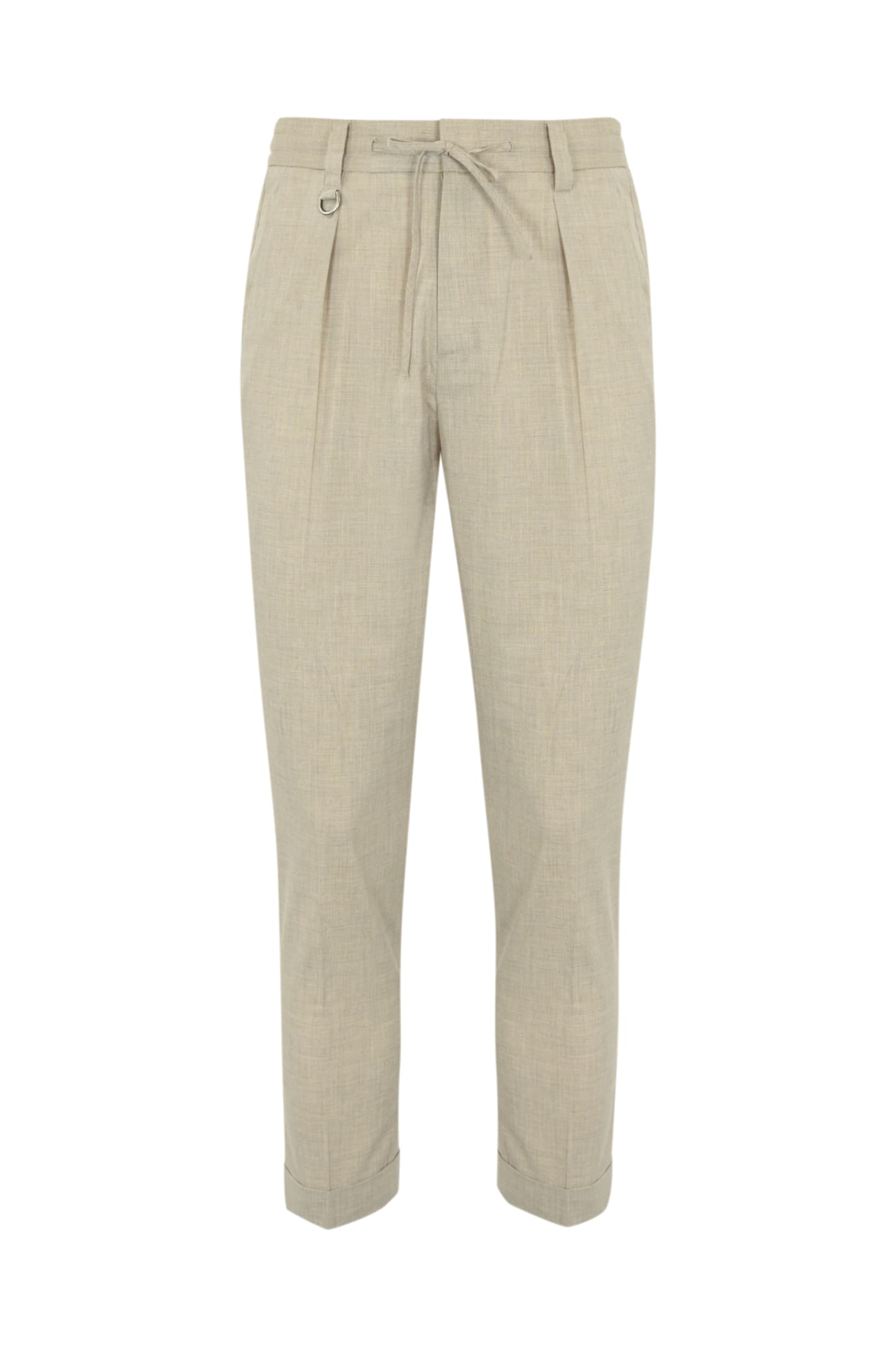 Viscose Blend Pleated Trousers