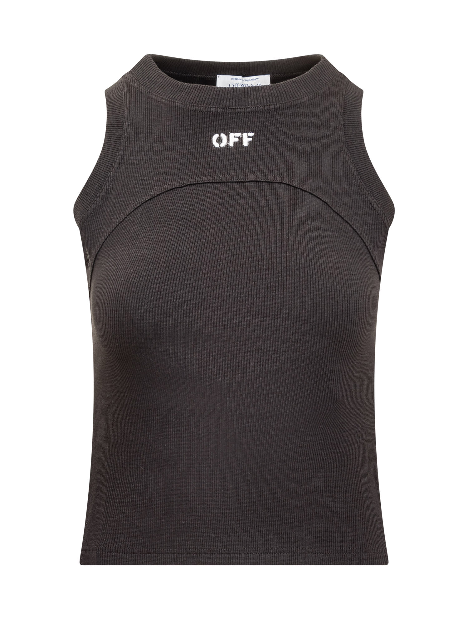 Shop Off-white Off Tank Top In Black White