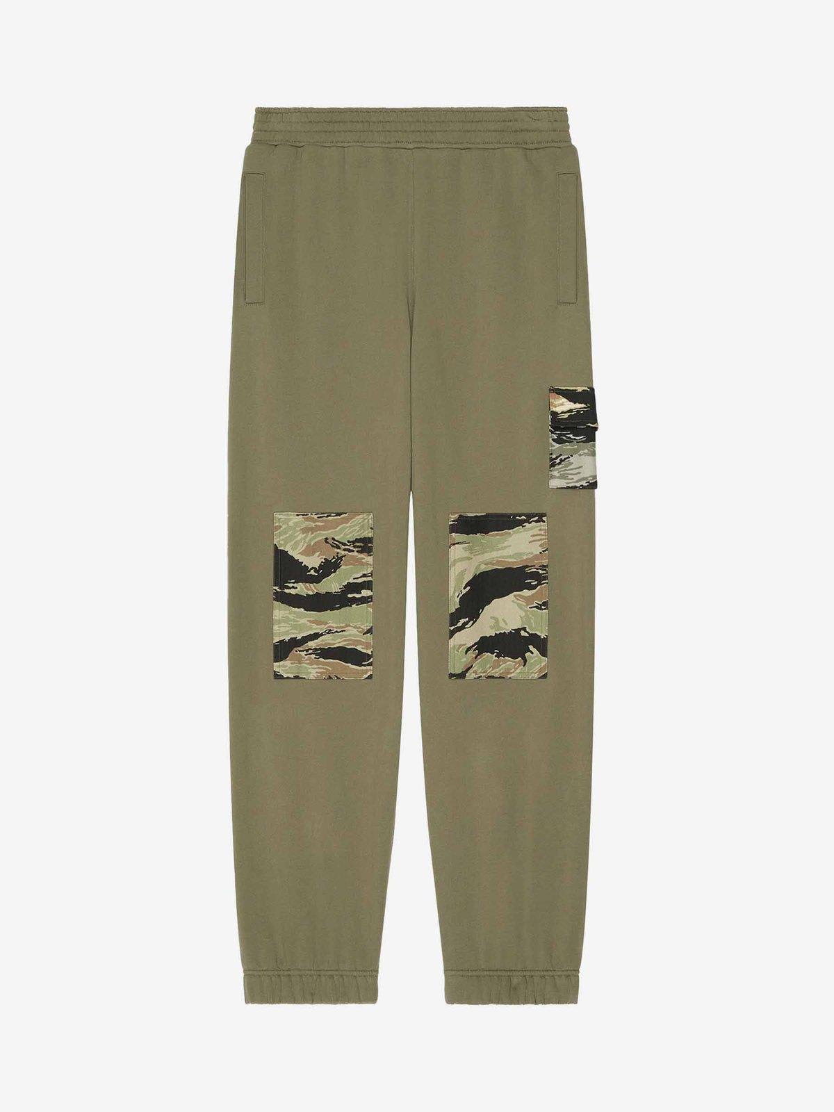 Givenchy Camouflage Patch Sweatpants In Green
