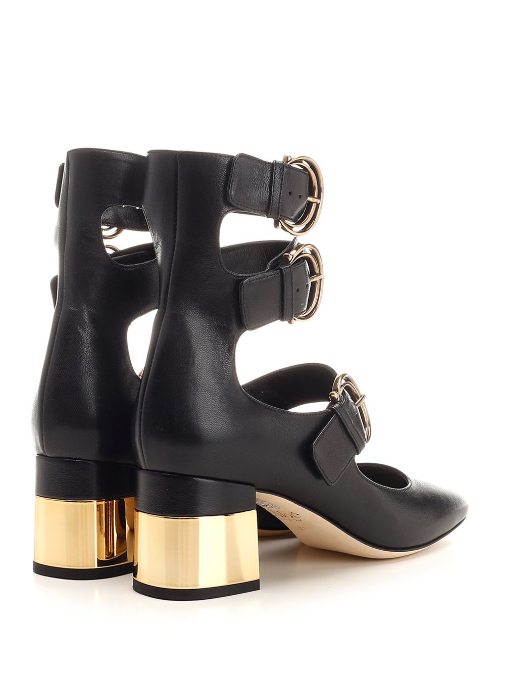 Shop Chloé Alizè Model Heeled Sandals In Black