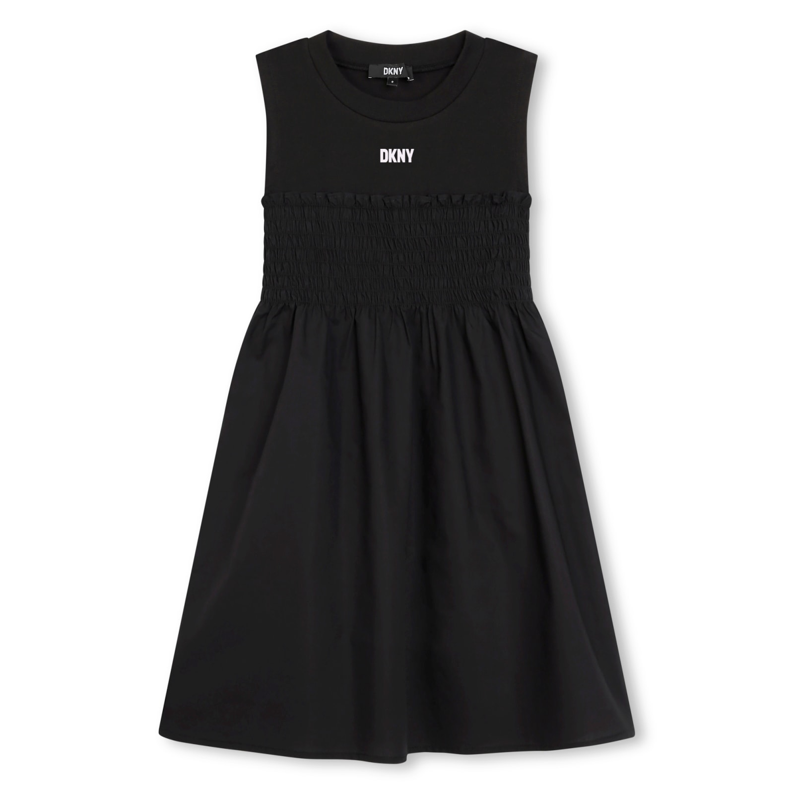 Shop Dkny Dresses With Logo In Black