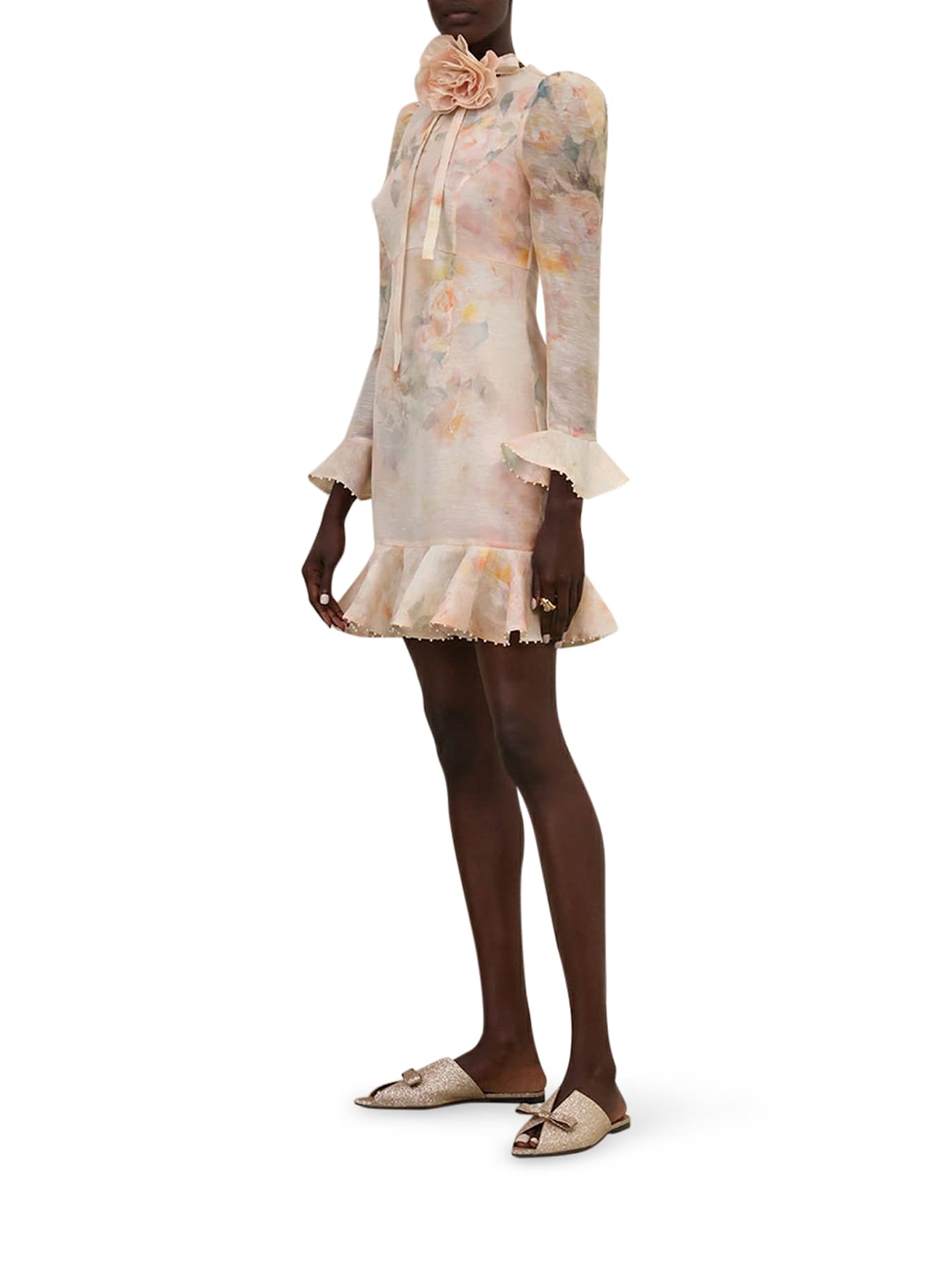 ZIMMERMANN CRUSH FLOWER MINI DRESS 