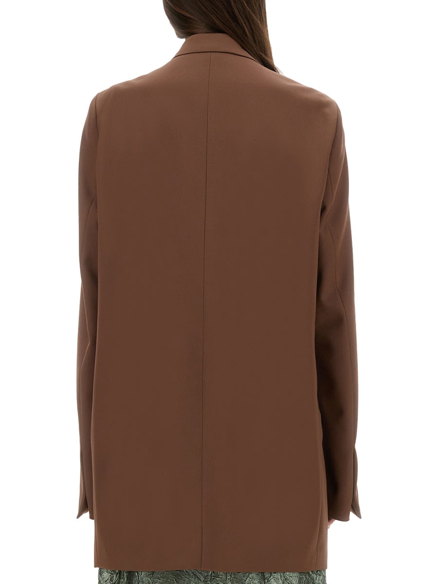 Dries Van Noten Double-breasted Suit Jacket In Brown