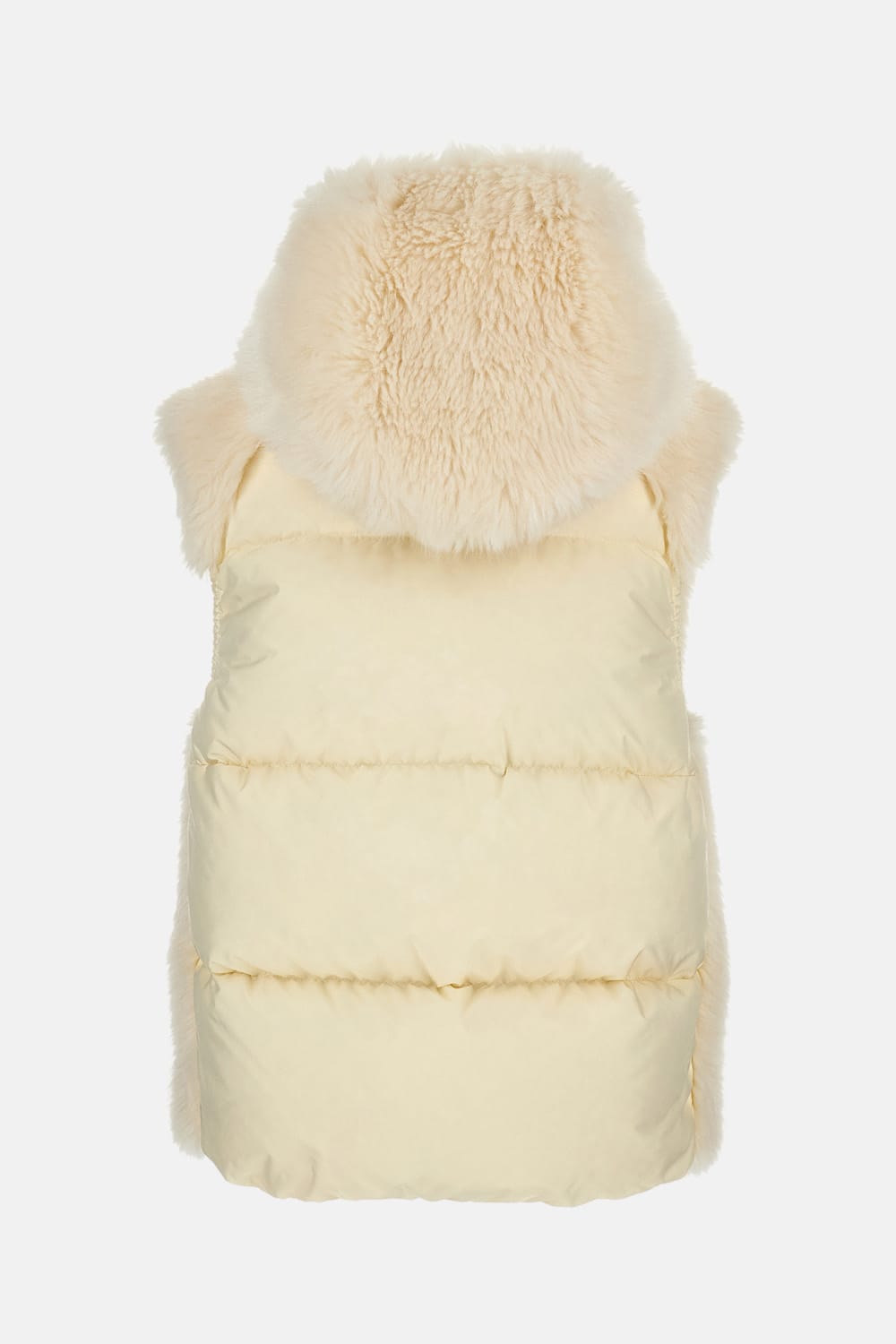 Moncler Arve Teddy Vest Coats White In Neutral