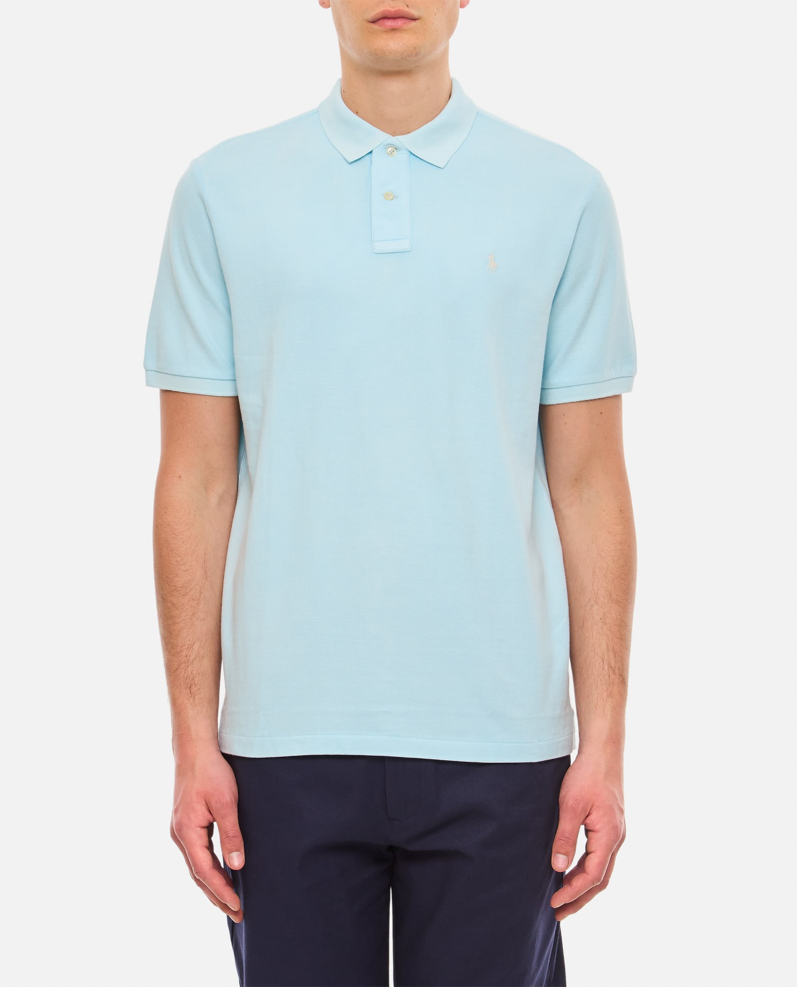Ralph Lauren Cotton Polo Shirt In Blue