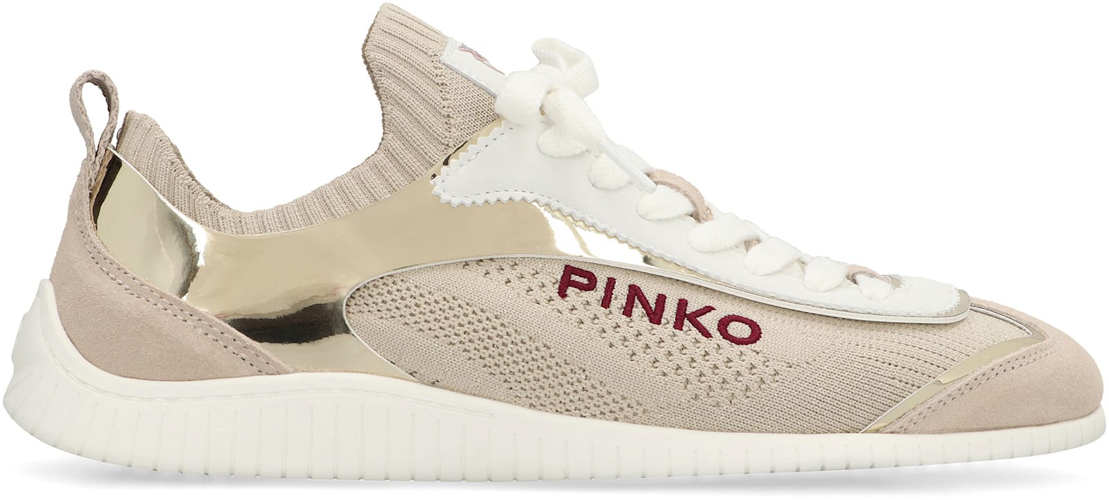Shop Pinko Reby Low-top Sneakers In Beige