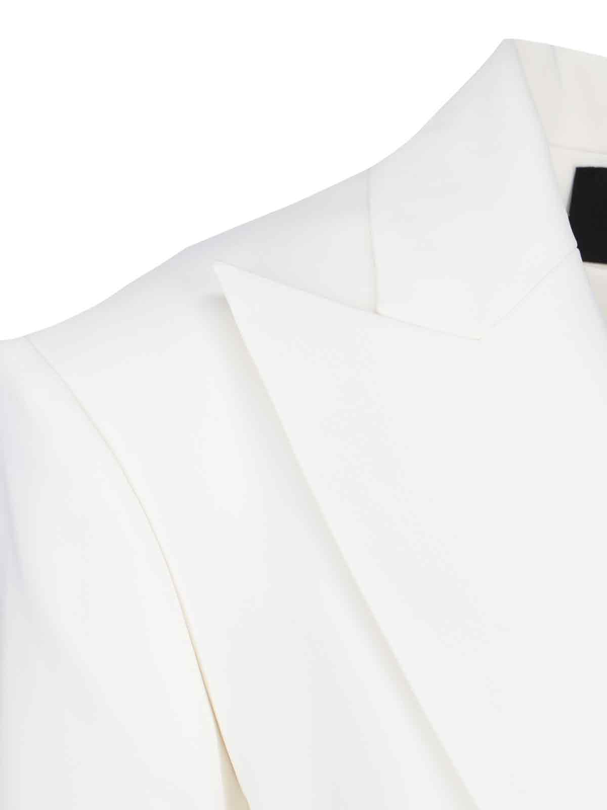 Shop Balmain Single-breasted Blazer In Bianco
