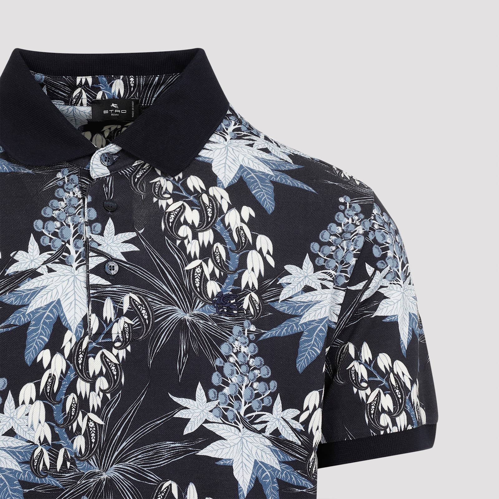 Shop Etro Roma Polo In F.do Blu