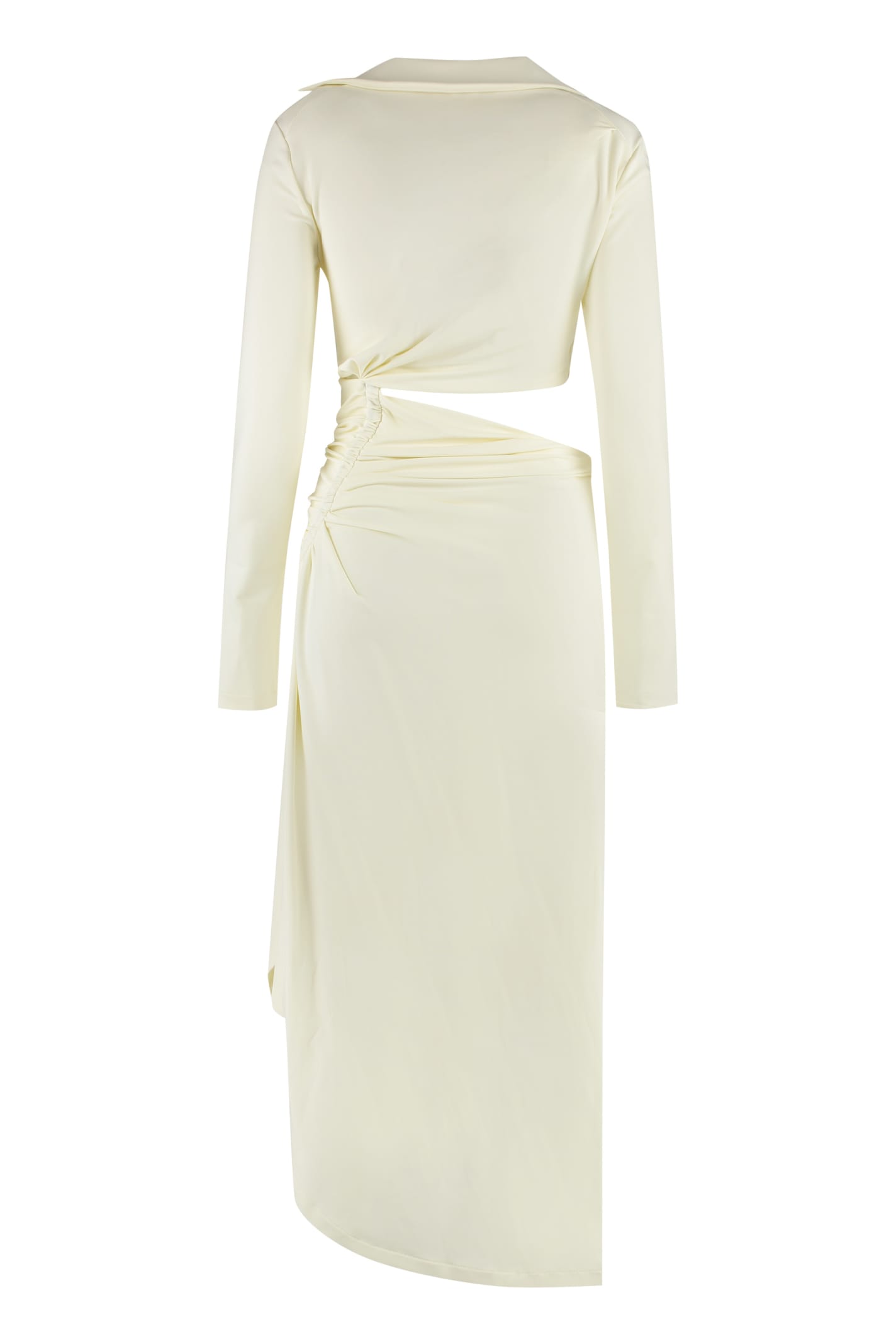 Shop Off-white Midi Viscose Dress In White