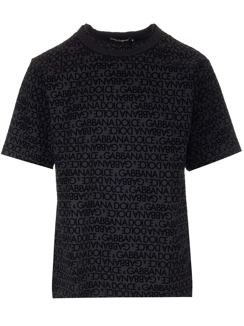 Shop Dolce & Gabbana All-over Monogram T-shirt In Black