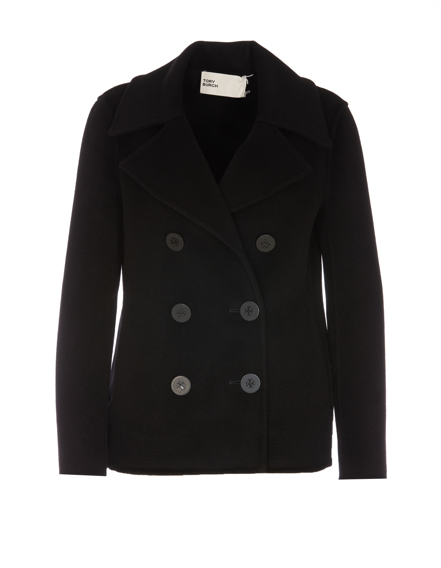 Shop Tory Burch Coat In Black