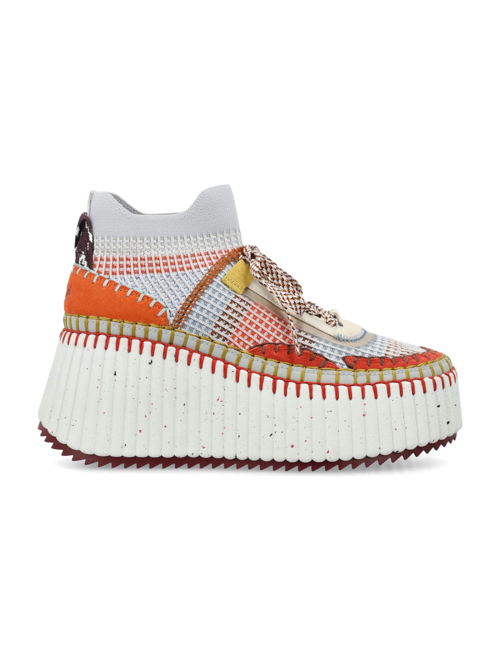 Shop Chloé Nama Double Sole Woman Sneakers In Autumn Sunset