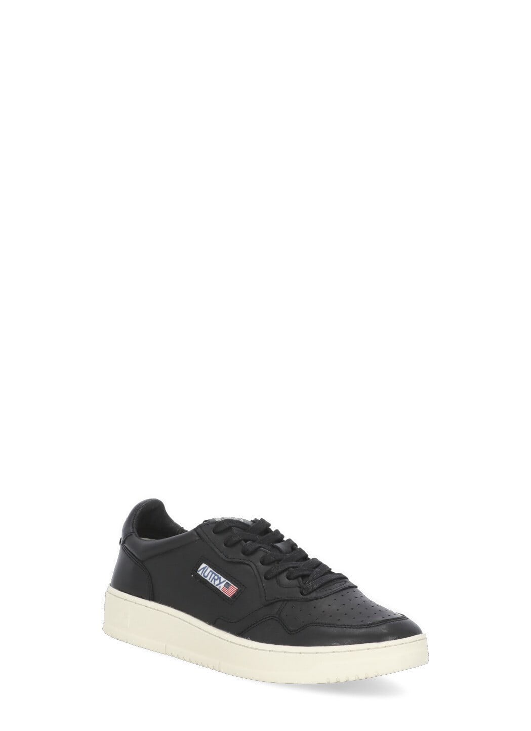 Shop Autry Medalist Leather Sneakers In Black