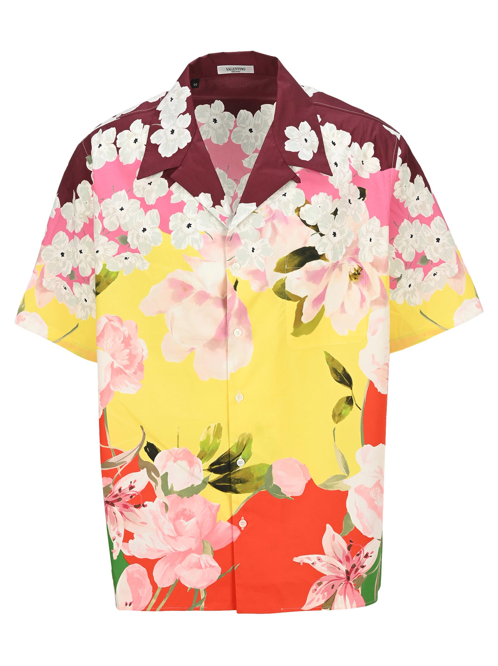 Valentino Flower Print Shirt Bowling Shirt